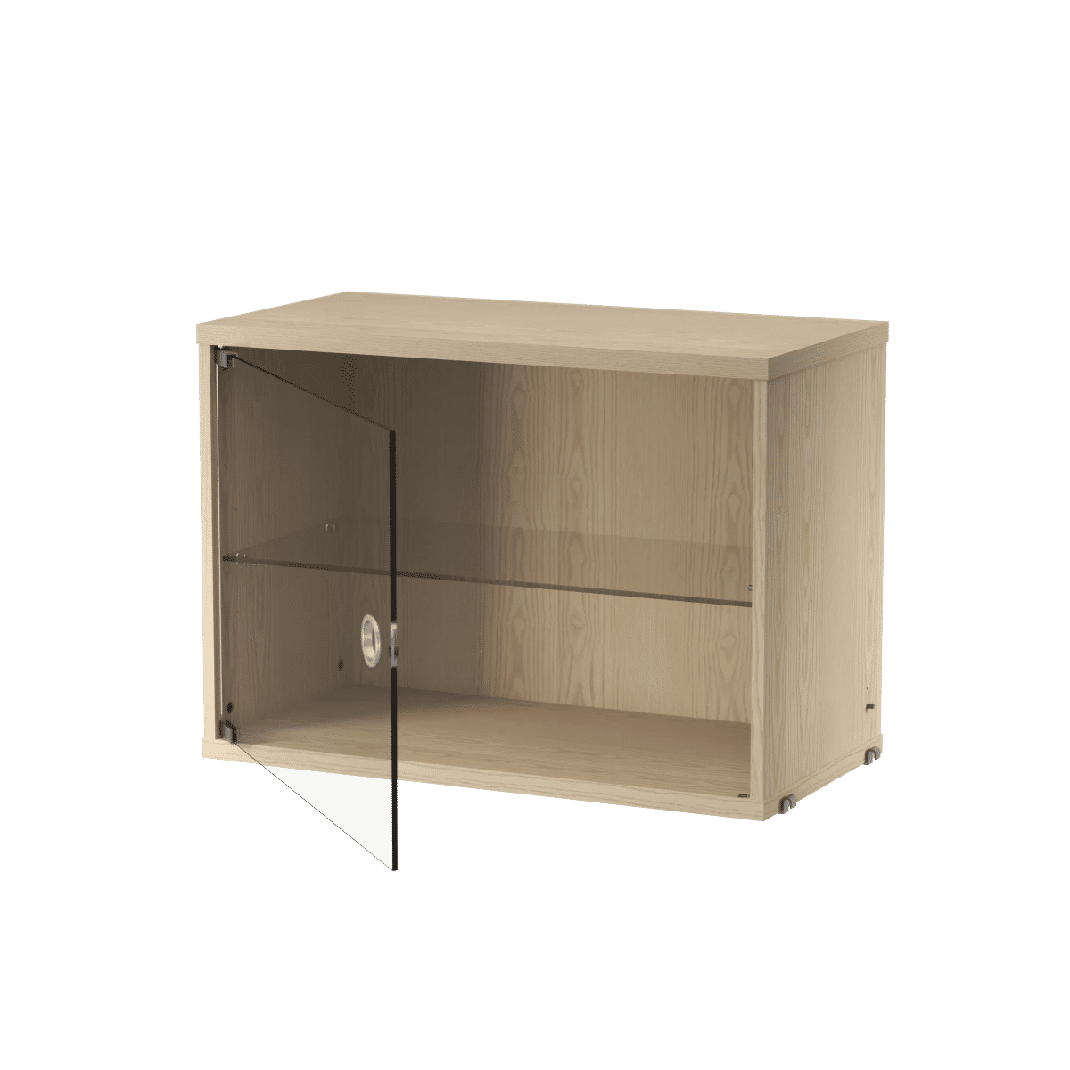 Vitrineskap med svingbar glassdør 58x30x42 Ask