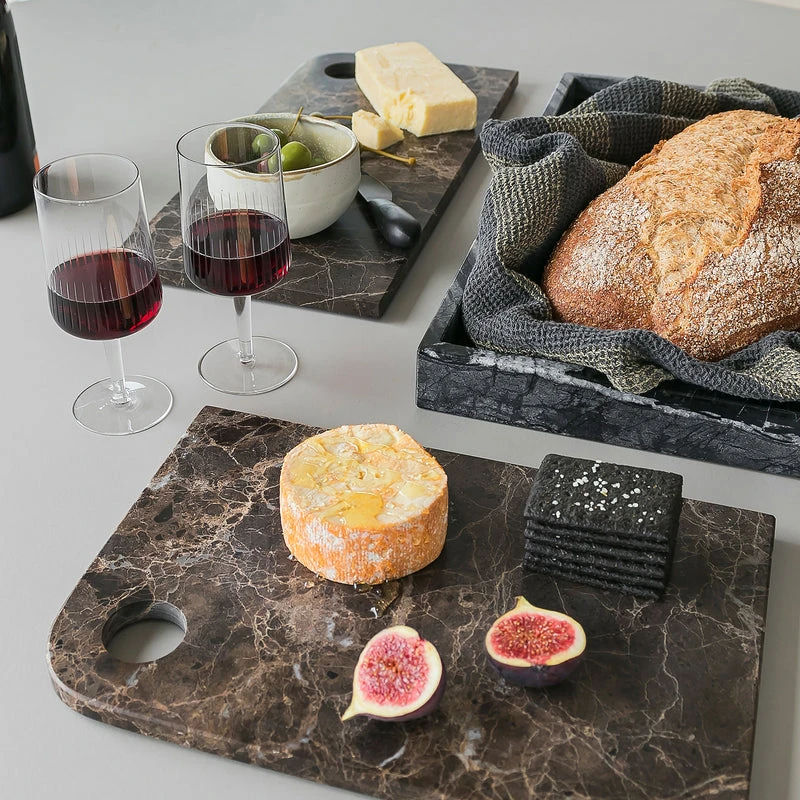 MARBLE serveringsbrett, medium, Brown