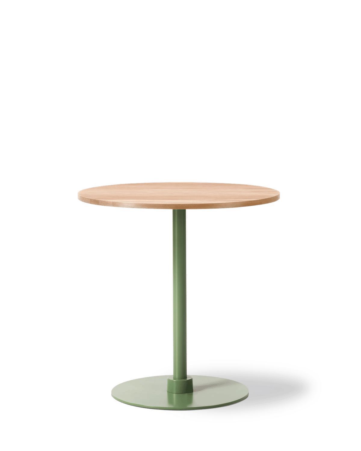 Plan (6627) Column Table Ø72 cm – Eik lys olje, FSC Mix 70% Modernistgrønn 73 cm