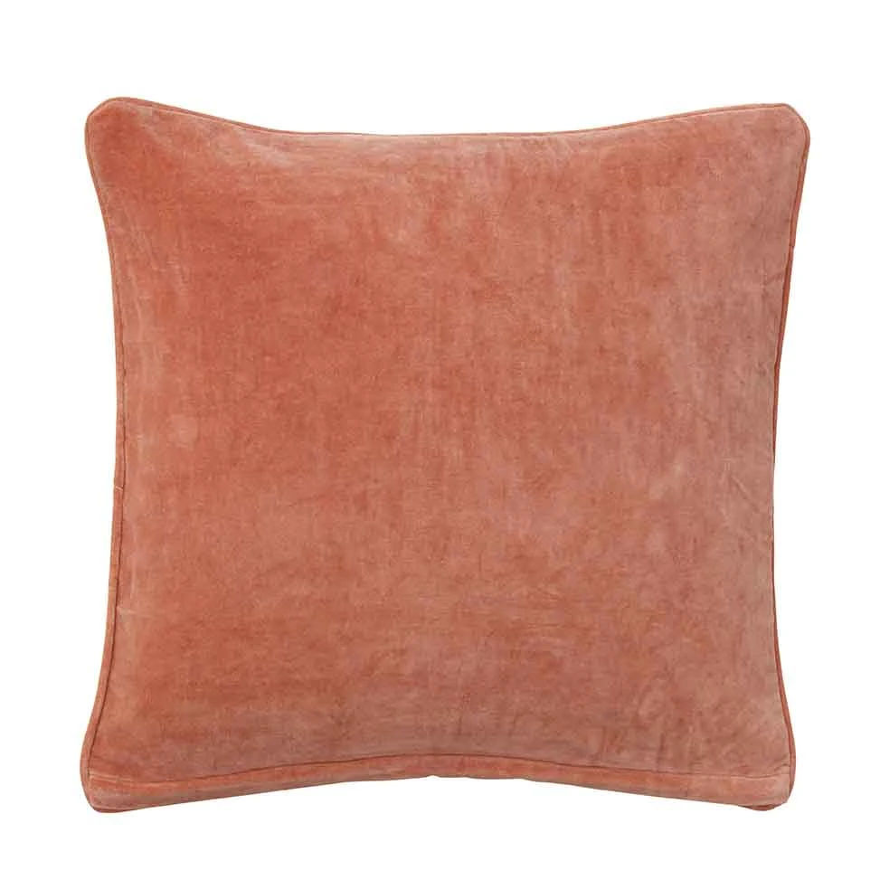 Putetrekk fløyel 50x50 cm Terracotta