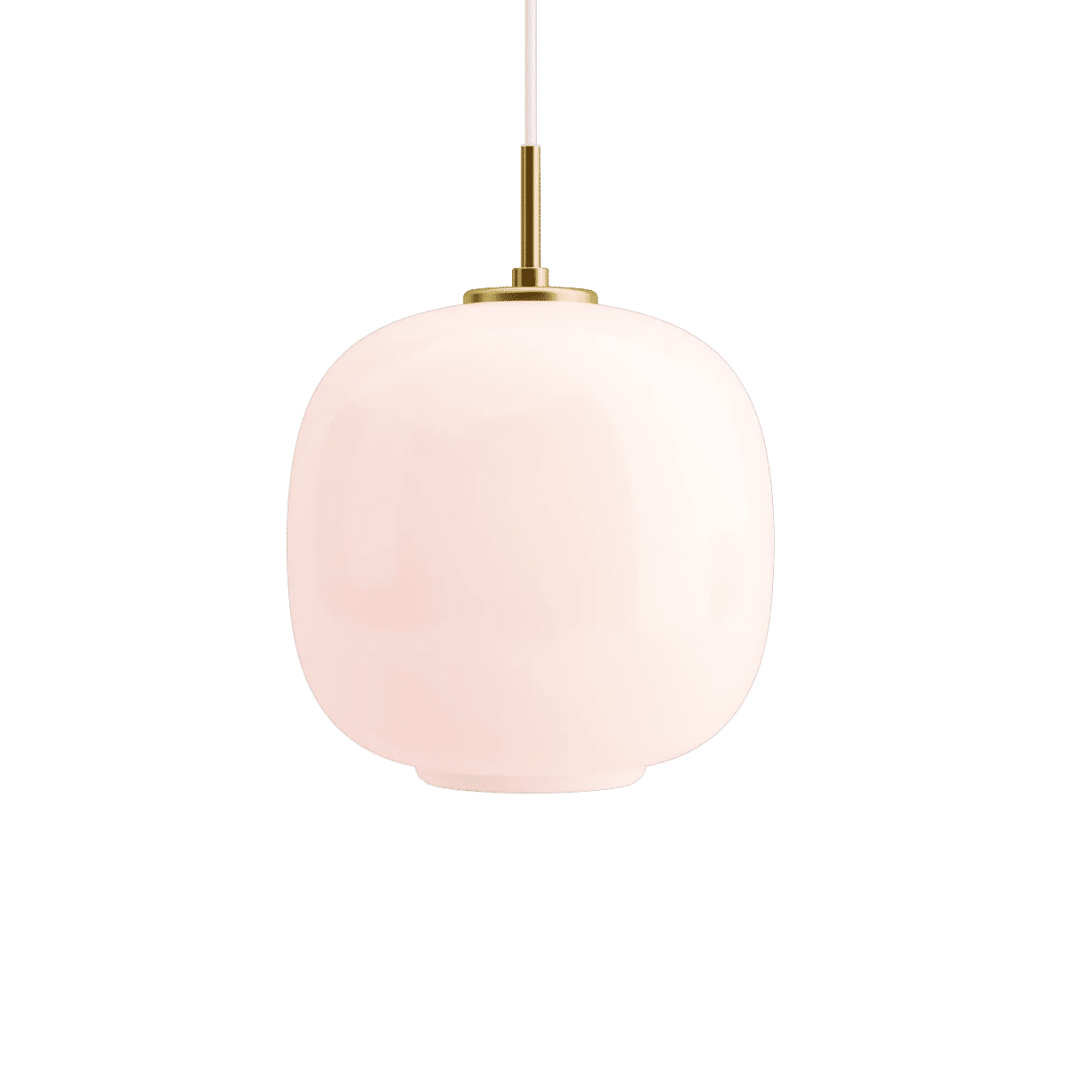 VL 45 Radiohus Pale Rose Pendel – Brass/glossy pale rose glass Ø 250
