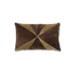 Velvet brunt pute 50x30cm