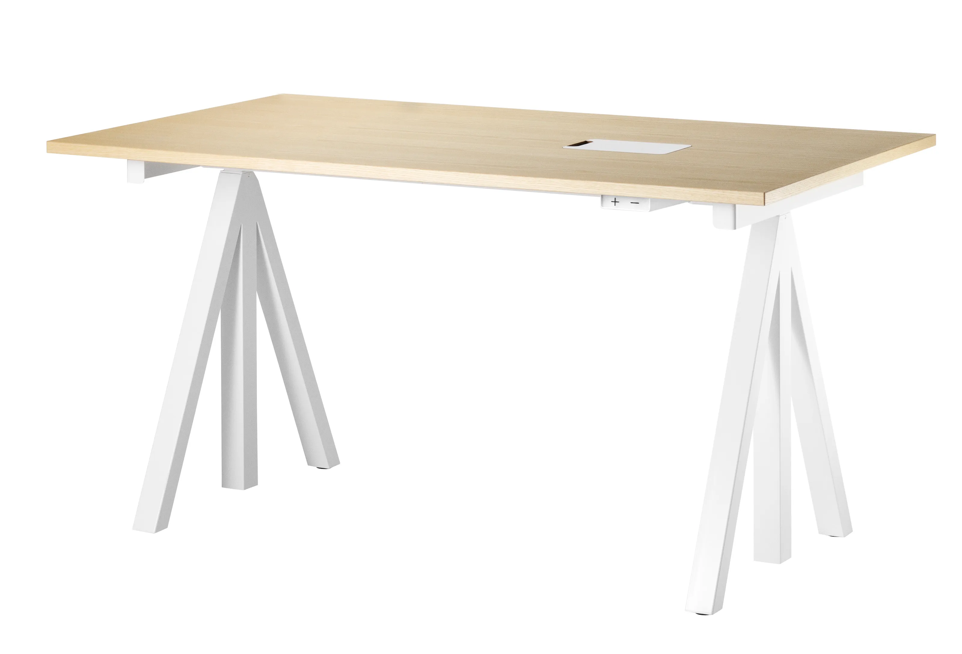 Høydejusterbart skrivebord 140x78 cm Ask