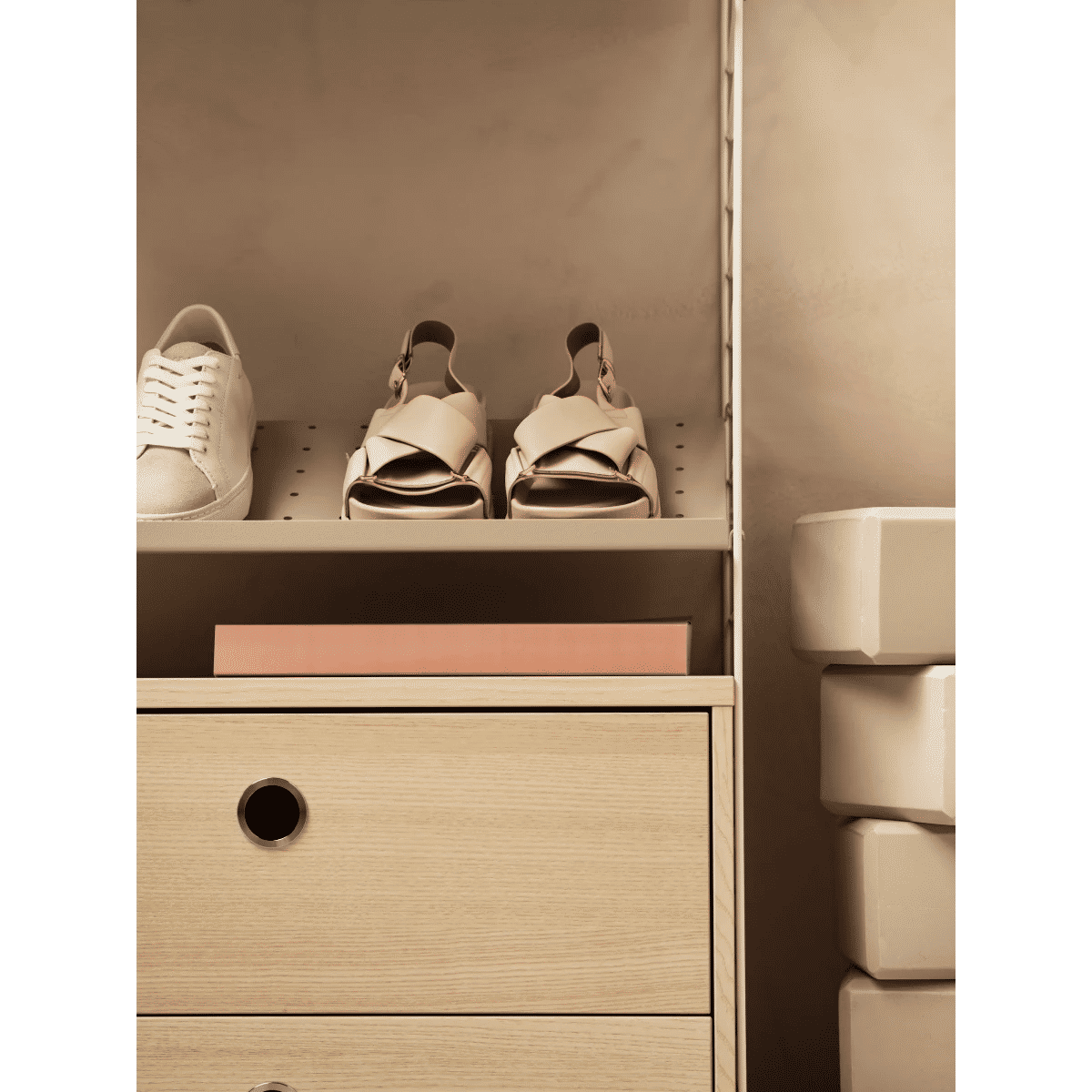Skohylle 78x30x10 Beige