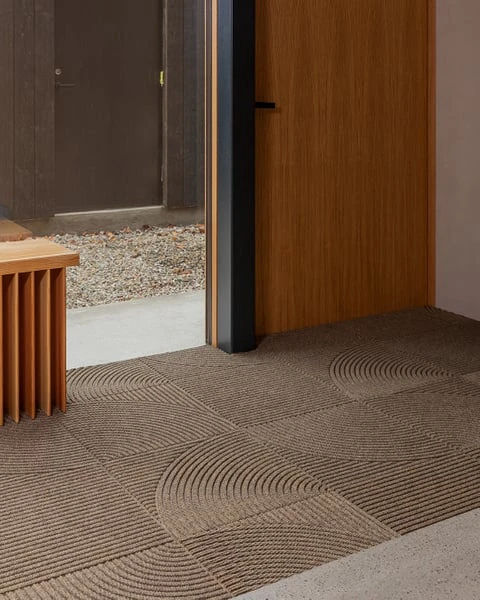 Zen flisdørmatte – Beige Rett