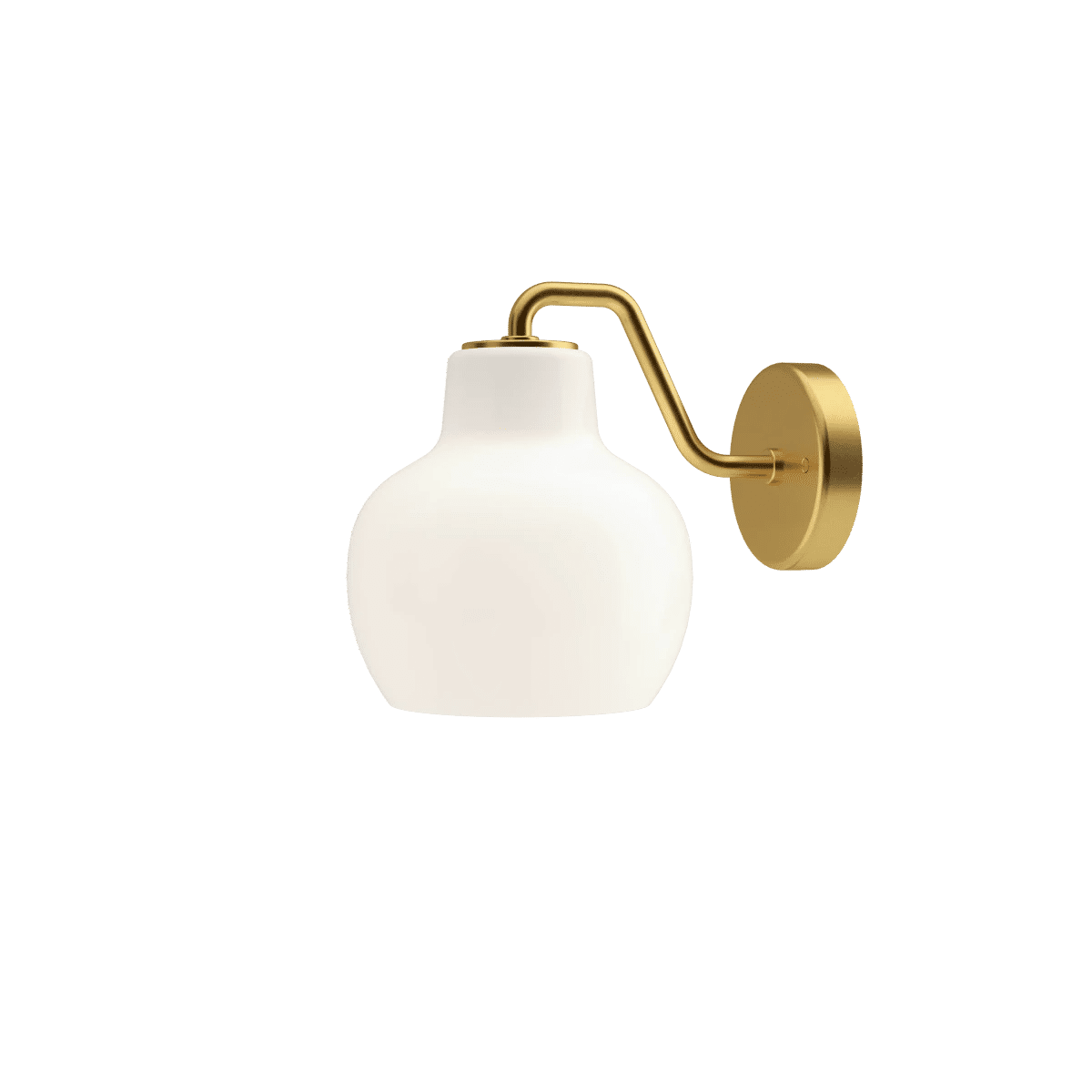 VL Ring Crown 1 Vegglampe – Brass/opal glass 1 Uten ledning / Uten bryter