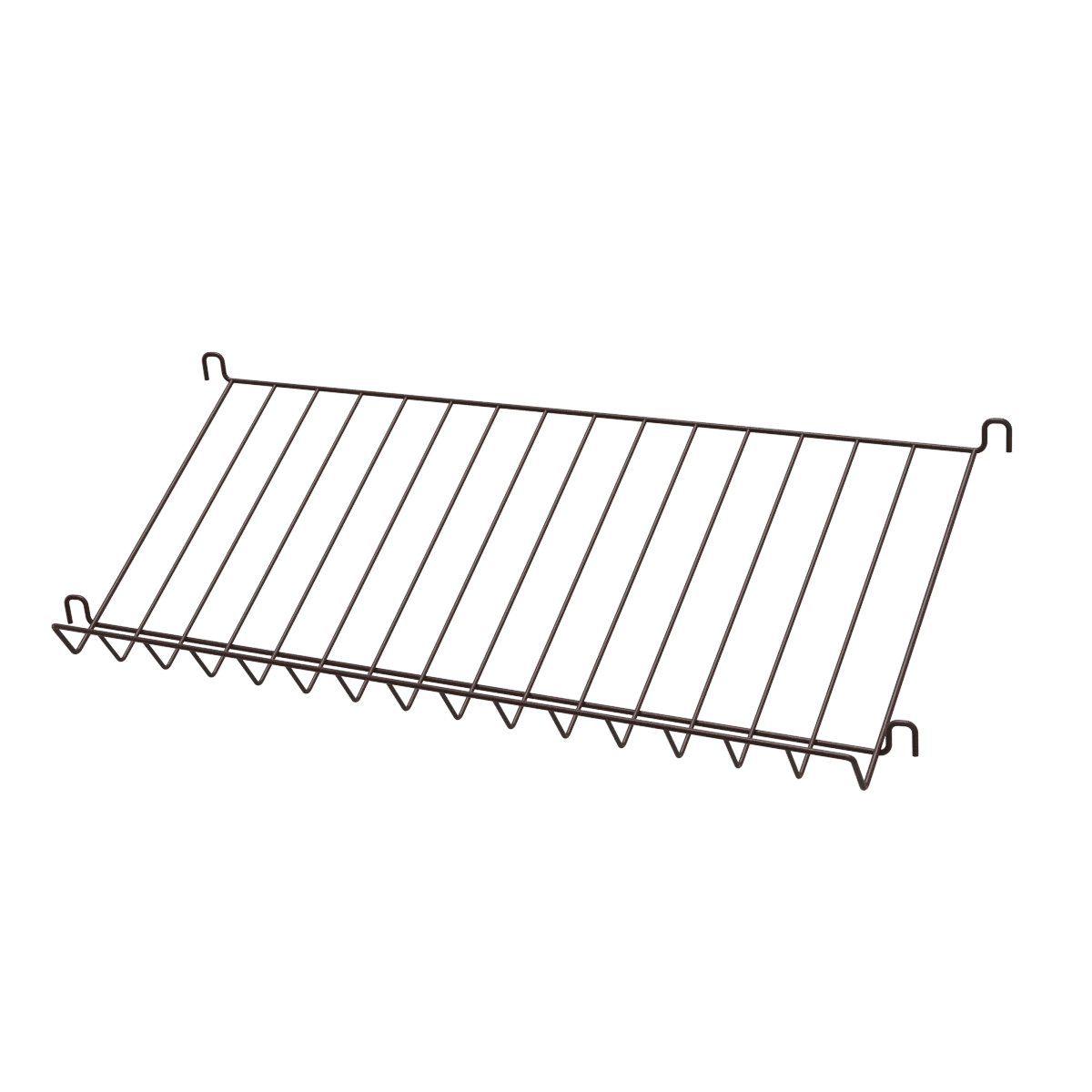 Magasinhylle i metall 78x30x15 Mørk brun