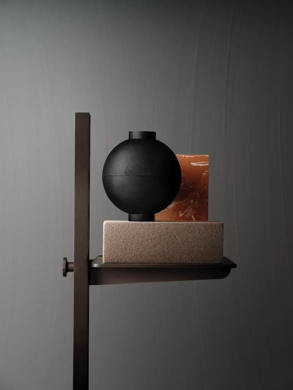 Museum Sidetable 24x30x76,5 Mørk brun