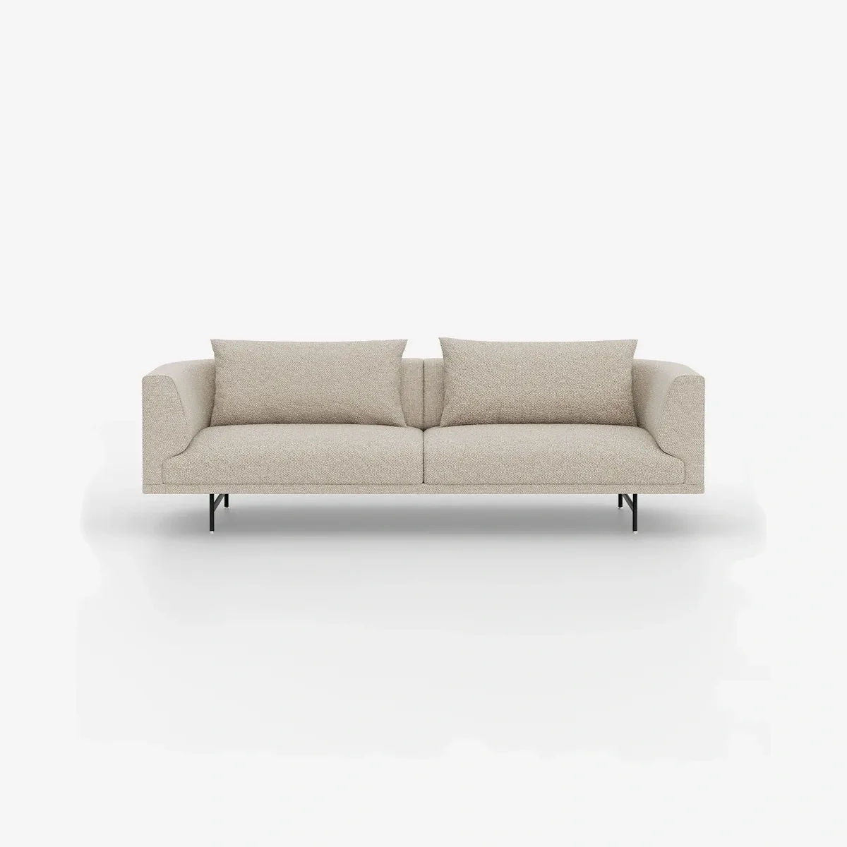 Chimney 3-seter sofa, Chestnut, rustfrie stålben