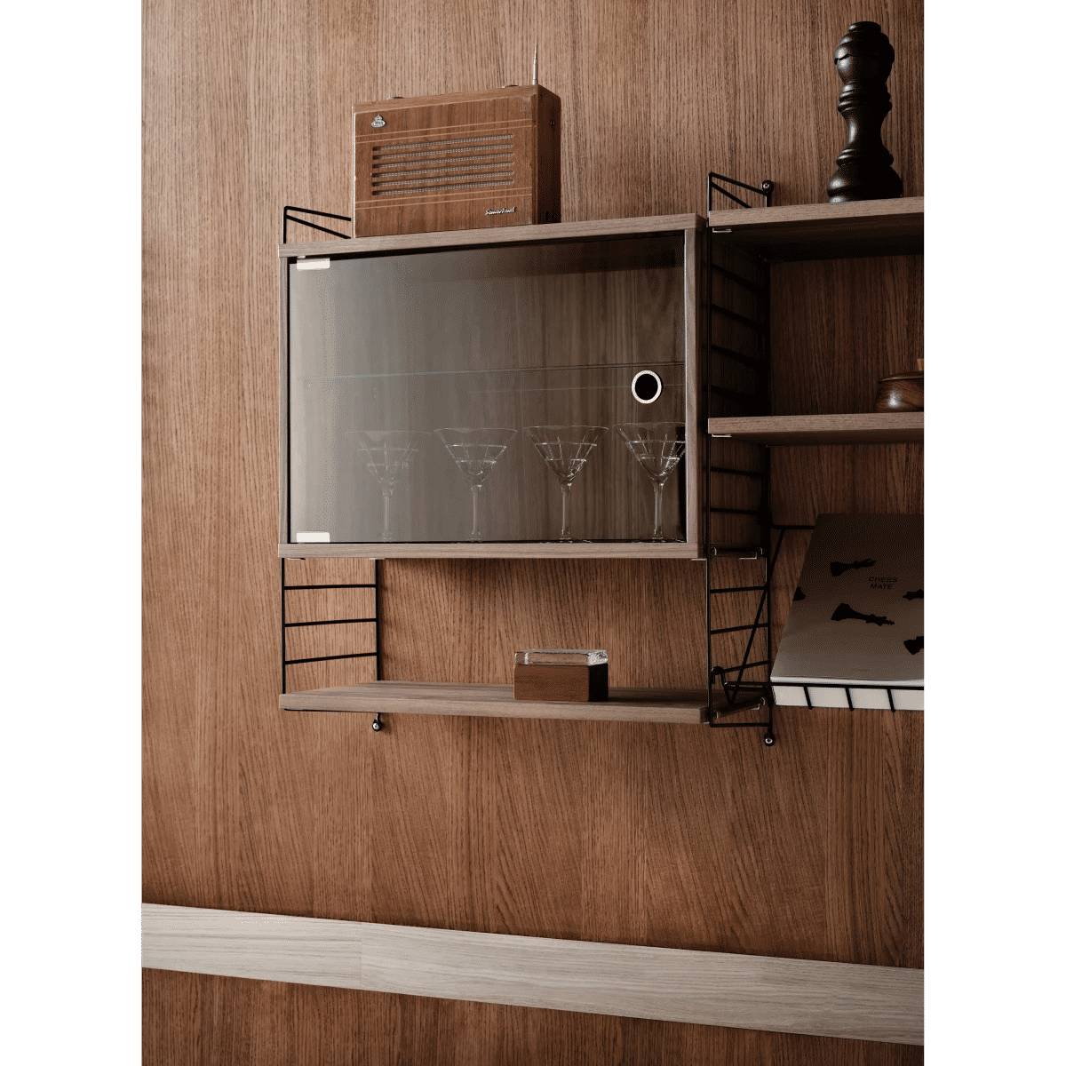 Veggpanel 30x50 Svart – 2 stk