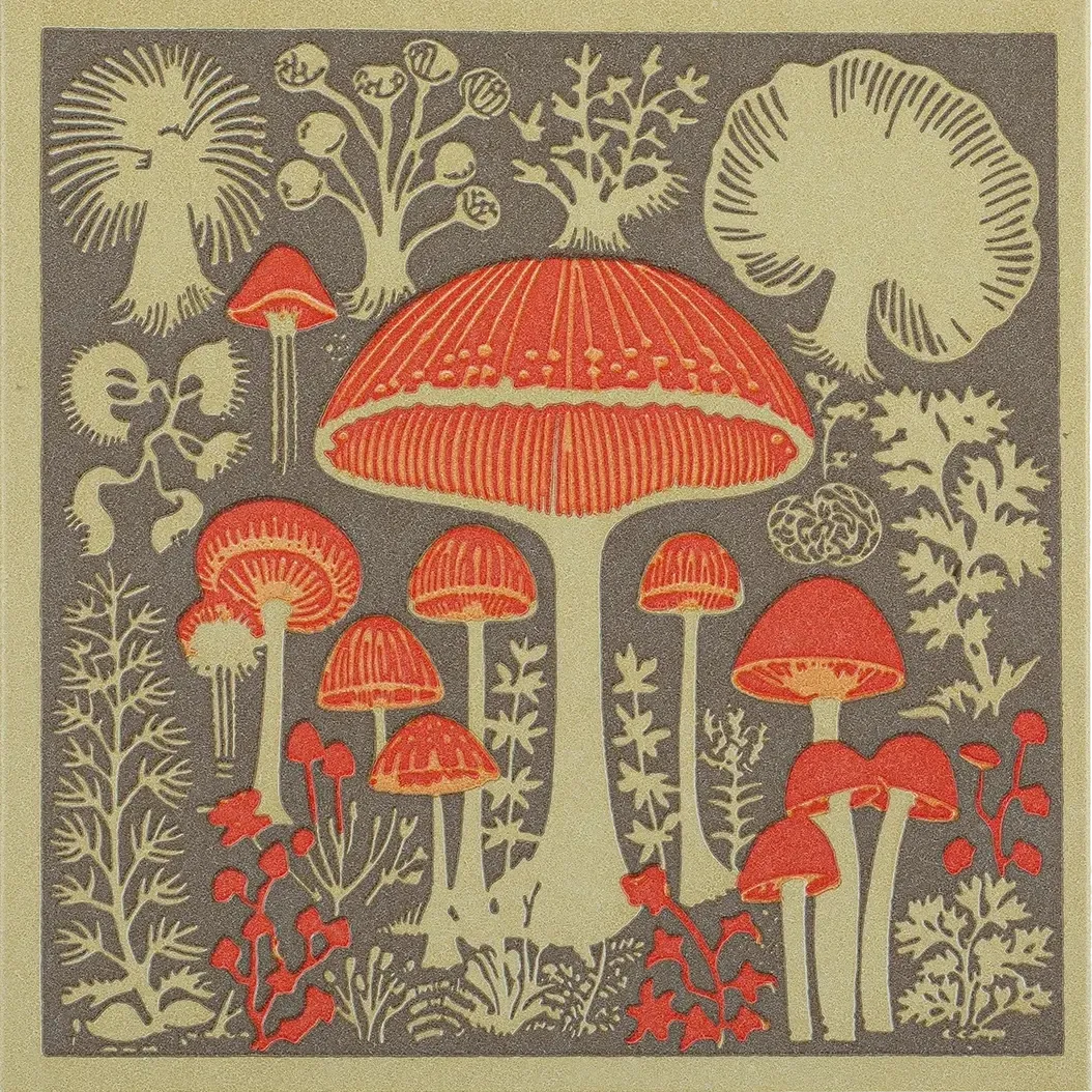Mushroom Matches – kvadratisk fyrstikkesker