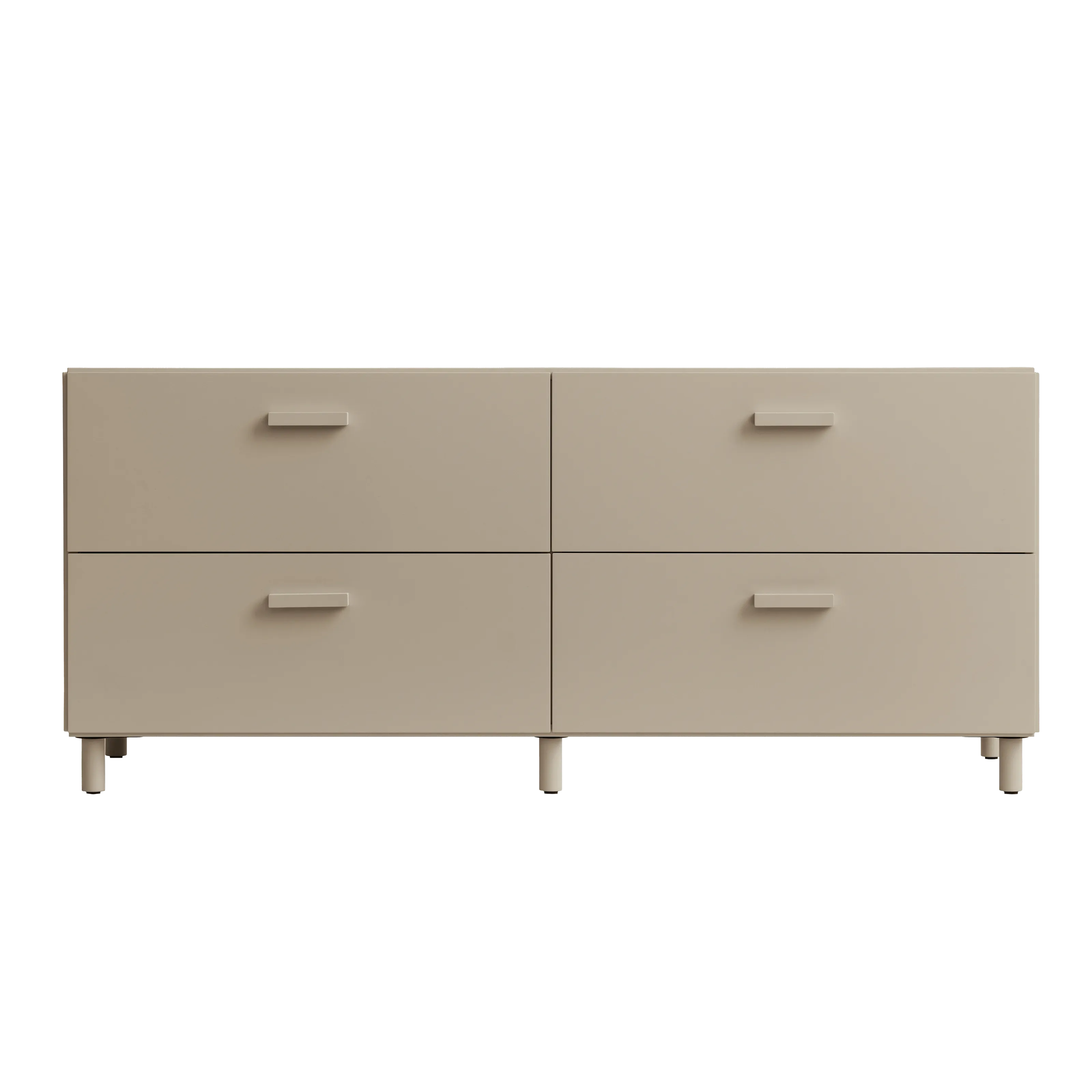 Relief kommode, lav beige