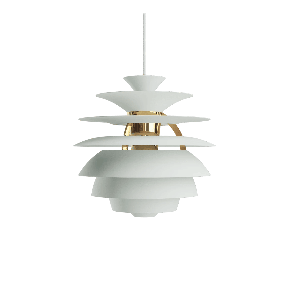 PH Snowball – Dusty green/brass metallised E27-sokkel, maks 70 W