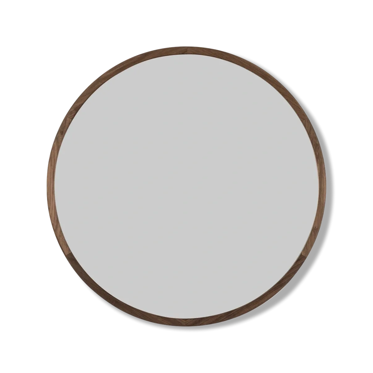 Silhouette Mirror Ø100 – Valnøtt olje