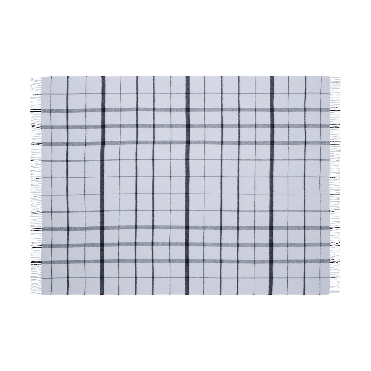 Warp and Weft pledd 130x190 cm - Stabil, Betong/Midnatt