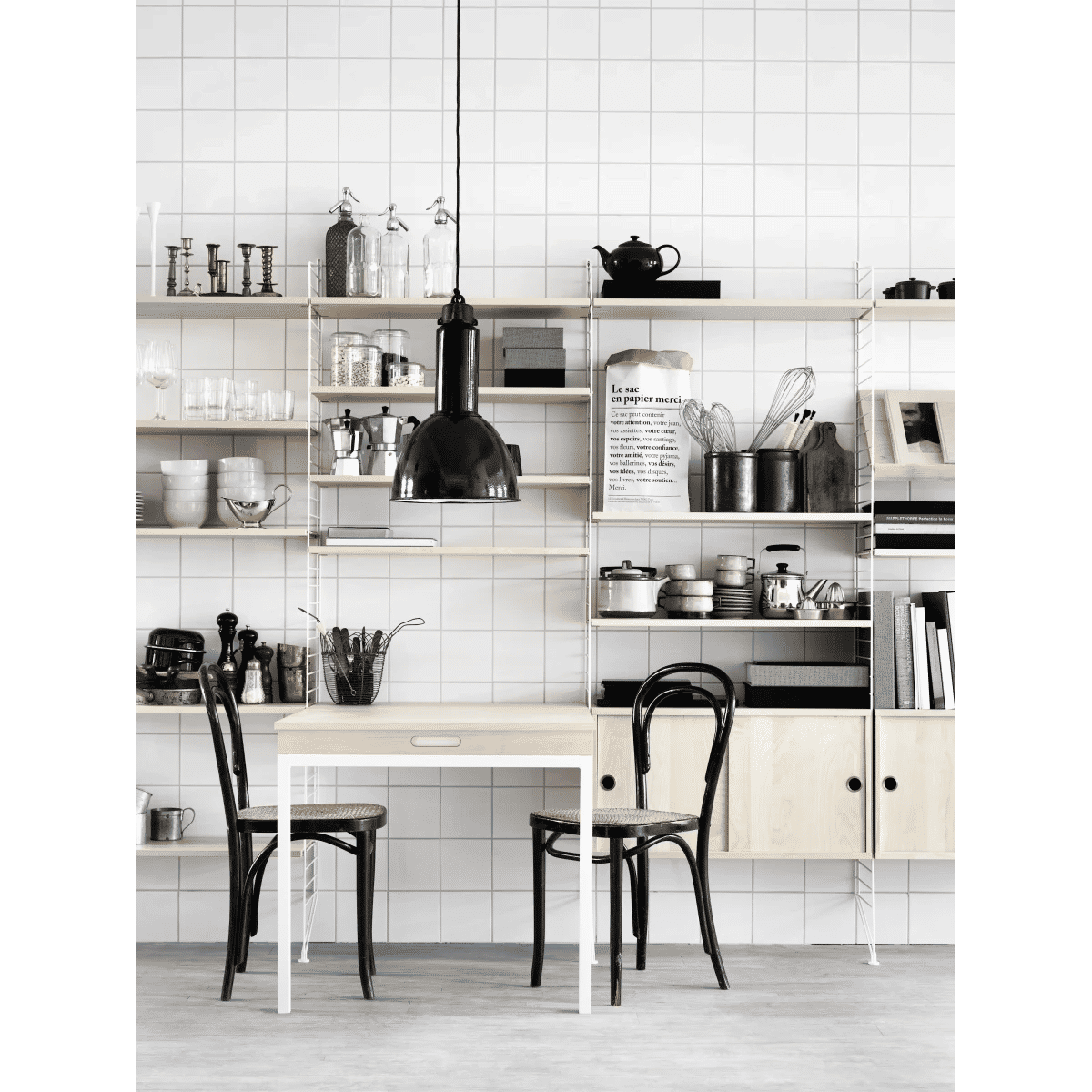Hylle 58x30x2 Aske – 3 stk