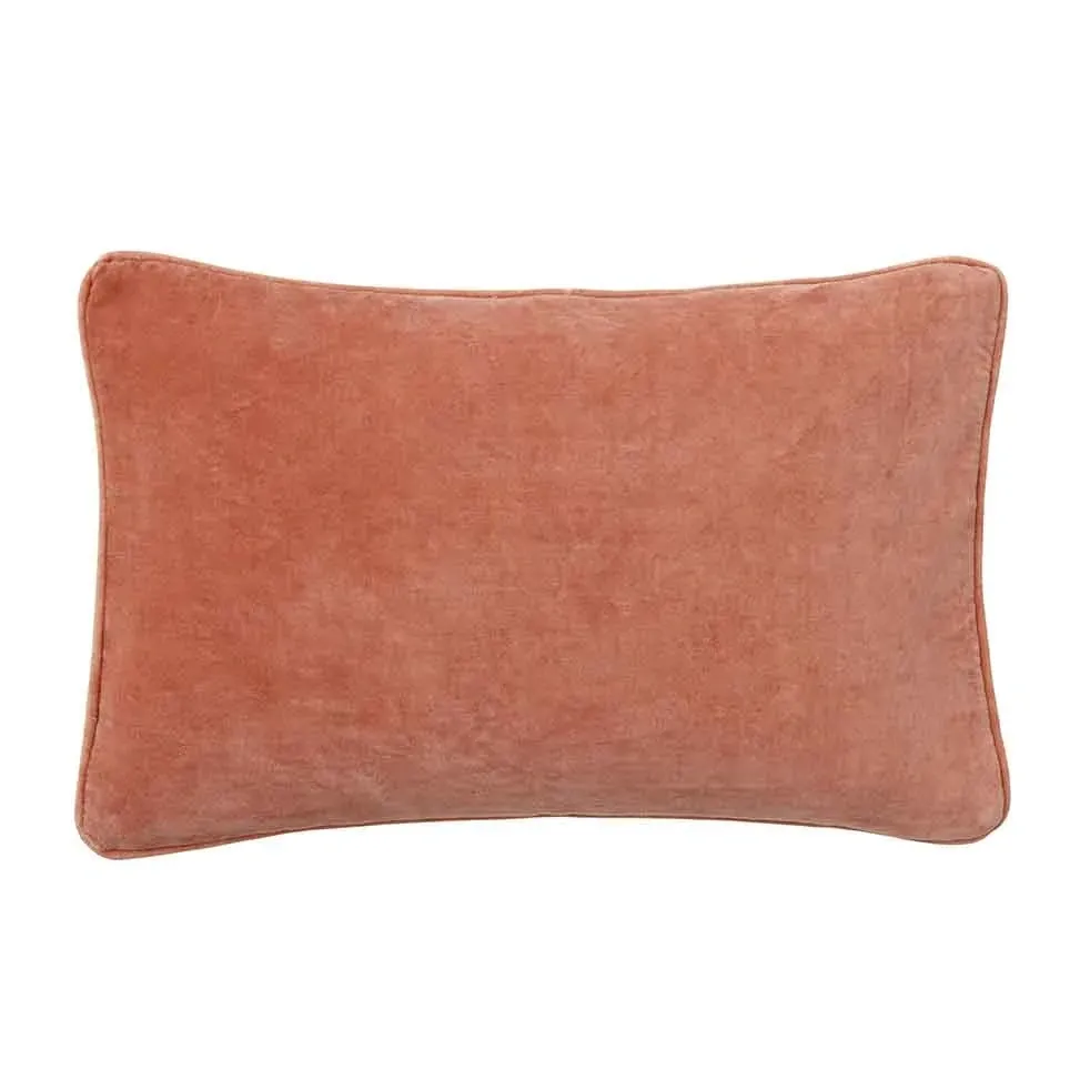 Putetrekk fløyel 33x50 cm Terracotta