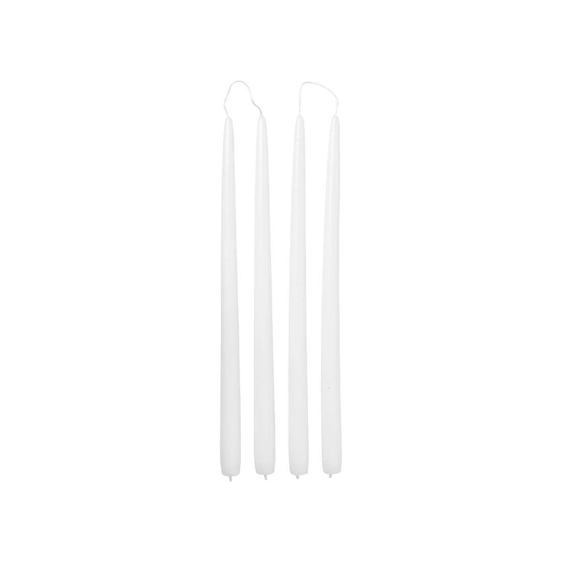 Smooth Kronelys Pure White Ø2,2 x H38 cm, S/4