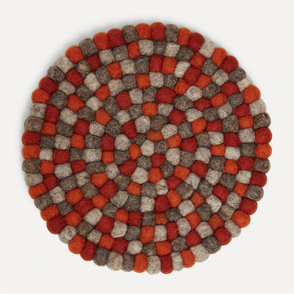 Wooldot Coaster Thin Terracotta/Grey
