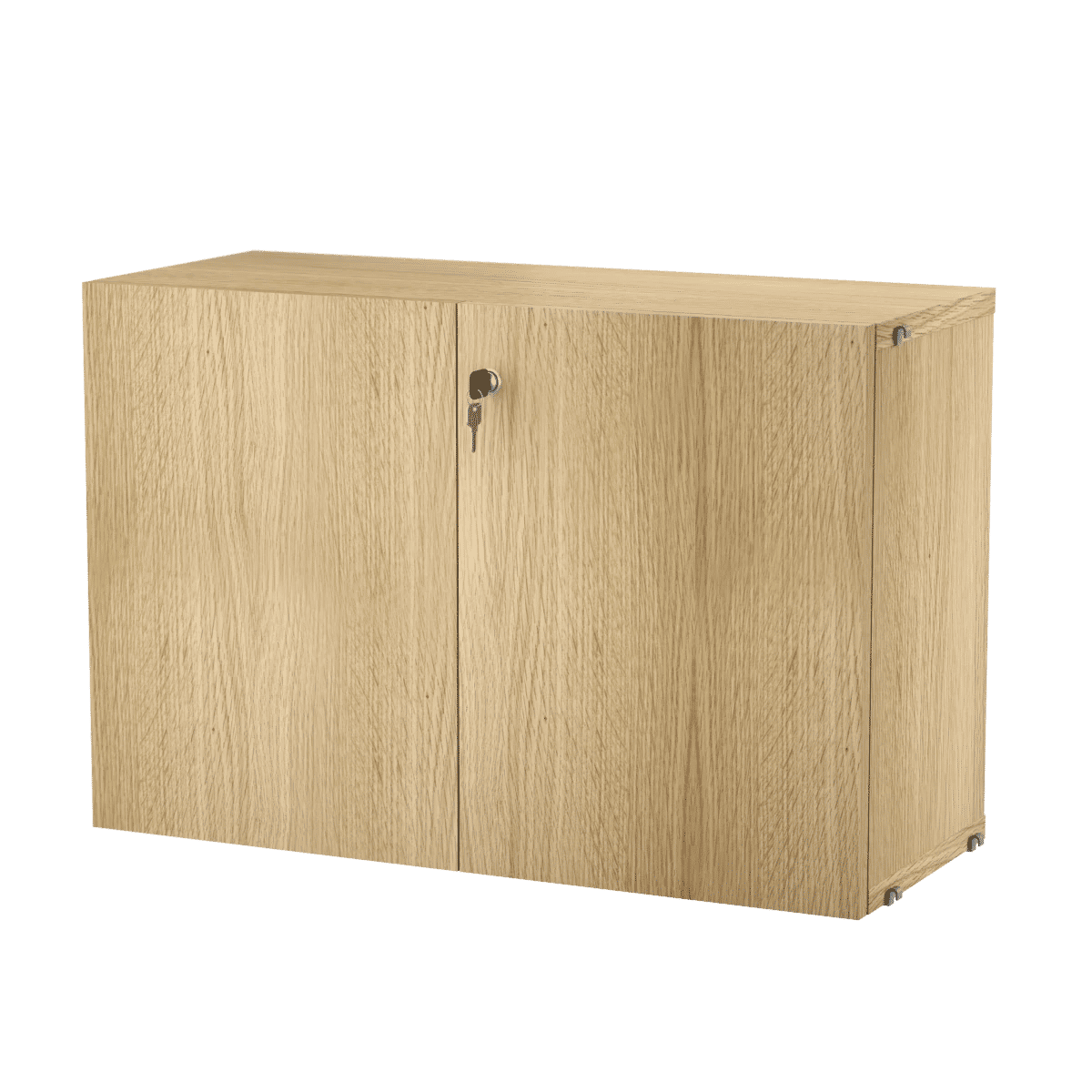 Skap med lås 78x32,2x52 Eik