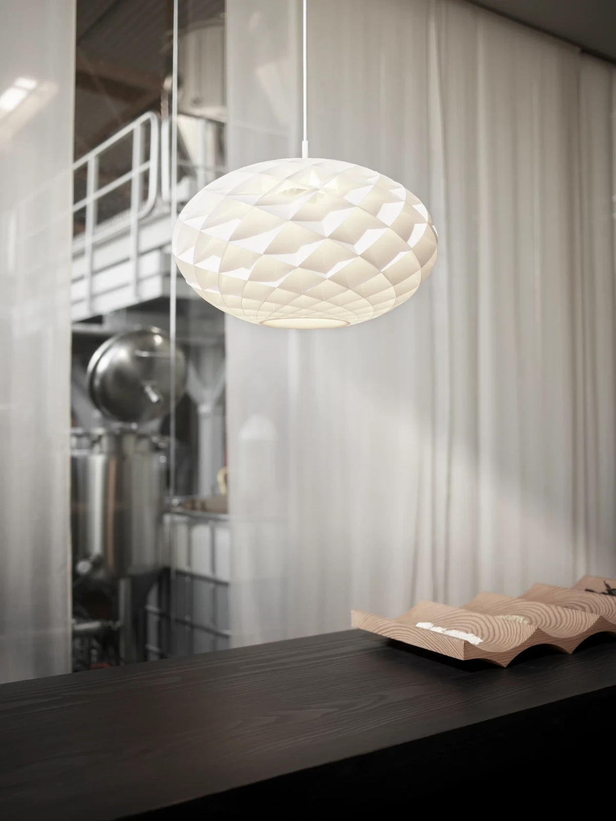 Patera Oval Pendel – White Ø 500 LED 3000K, Dali