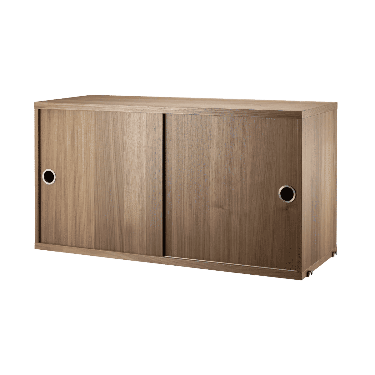 Skap med skyvedør 78x30x42 Valnøtt