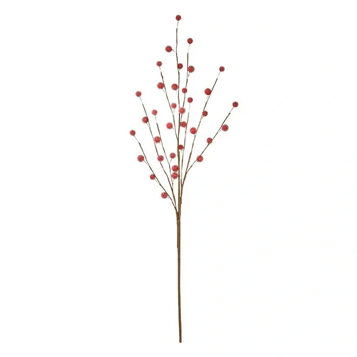 Frostet kristtorn bærgren H70 cm Scarlet