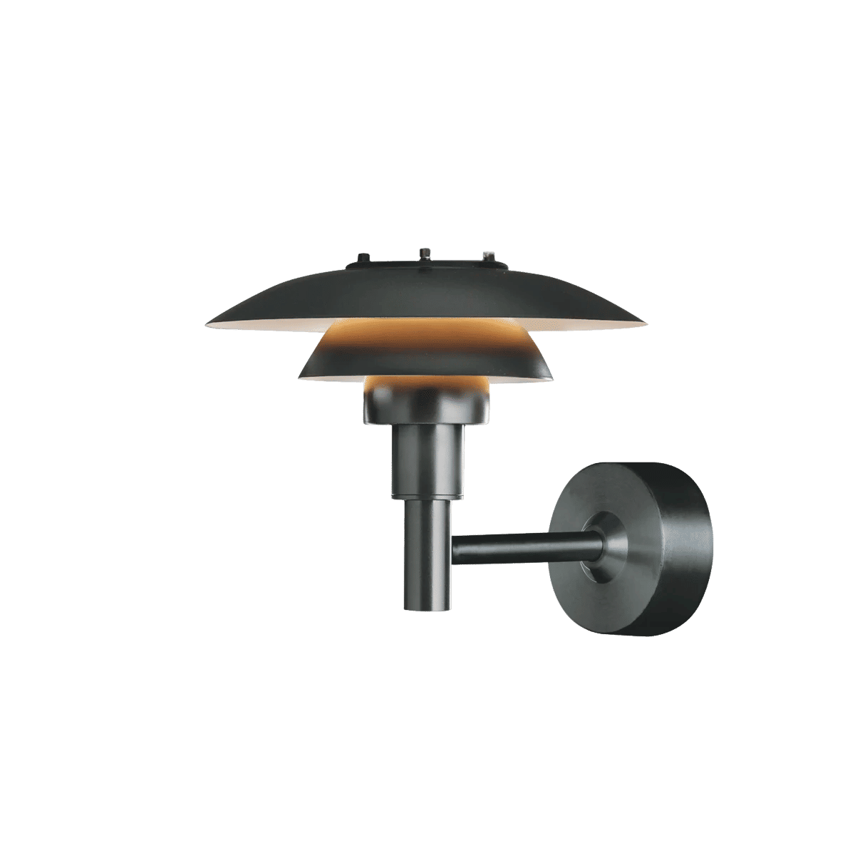 PH 3-2½ Utendørs Vegglampe – Black