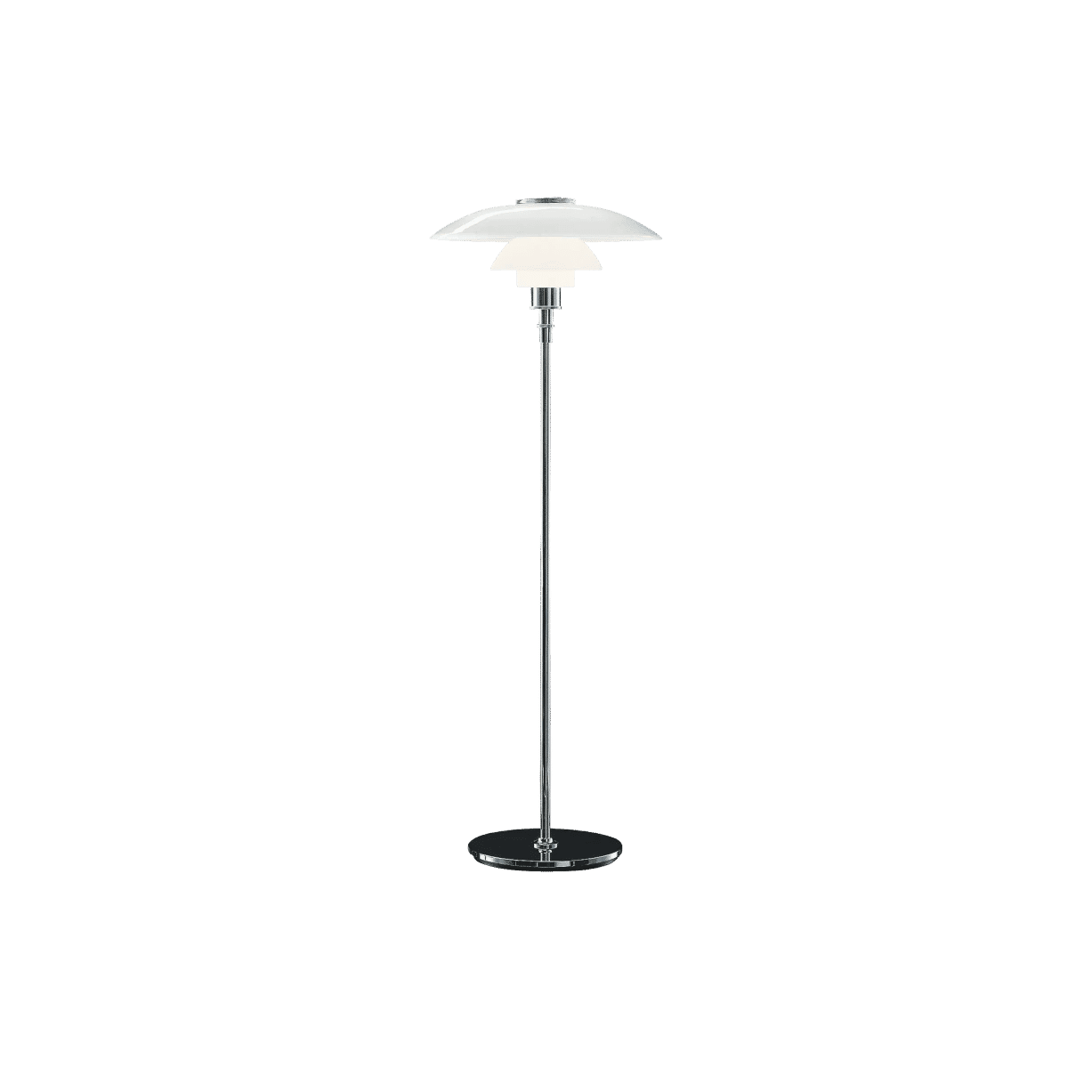 PH 4½-3½ Gulvlampe – High lustre chrome plated