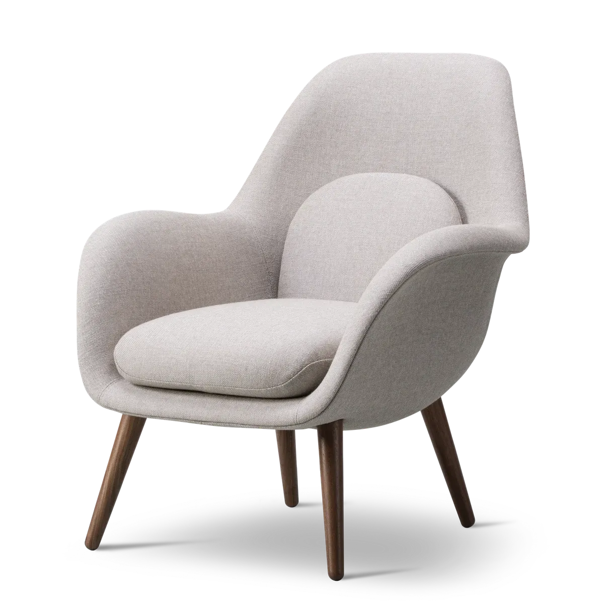 Swoon Petit wood base Lounge chair, Trestel