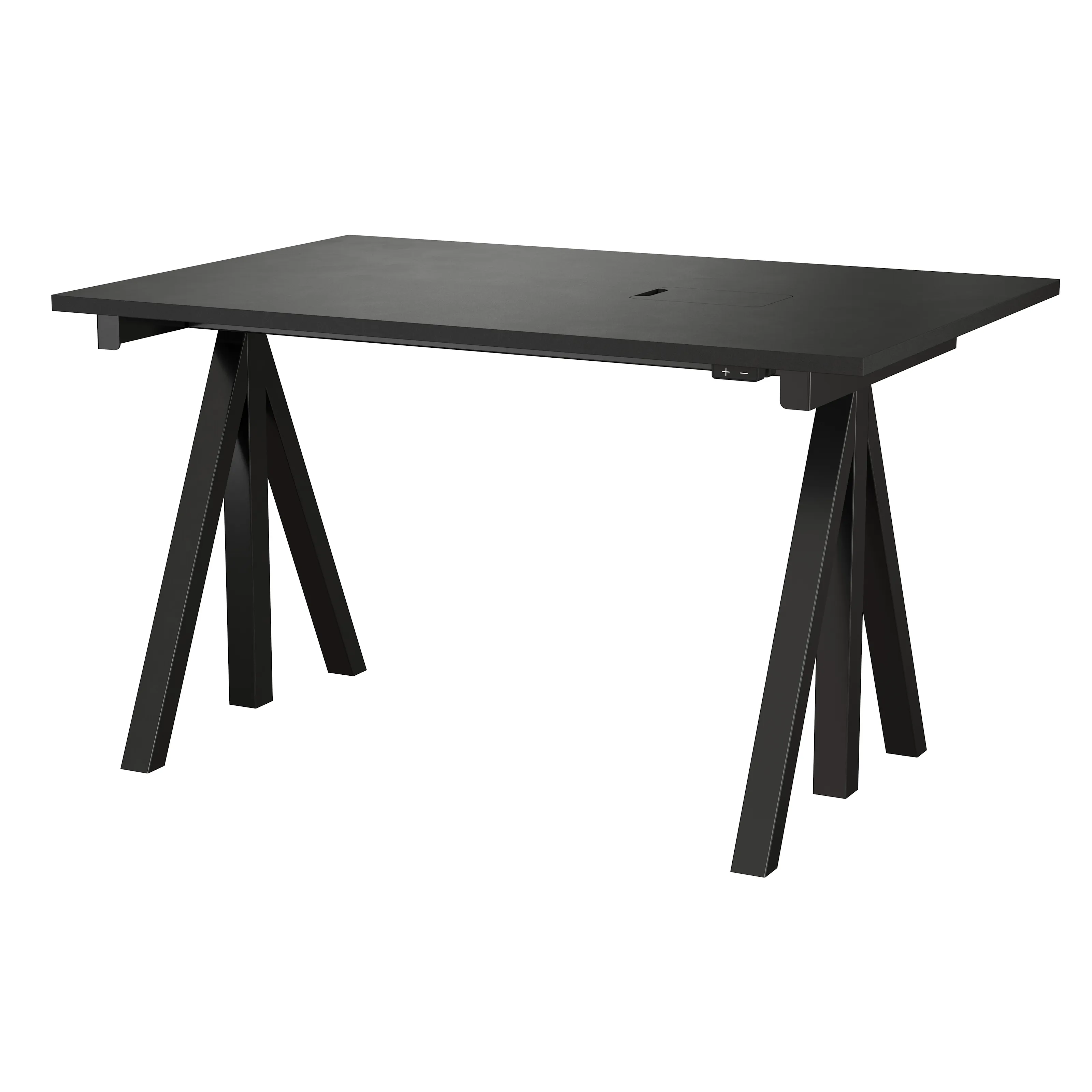 Høydejusterbart skrivebord 120x78 cm Svart svart