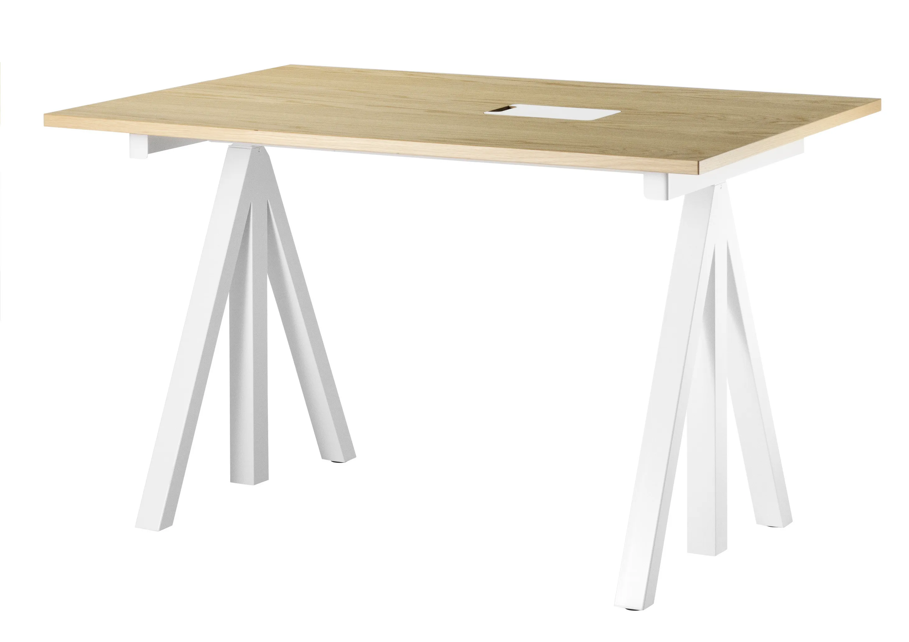 Skrivebord 120x78, hvit/eik