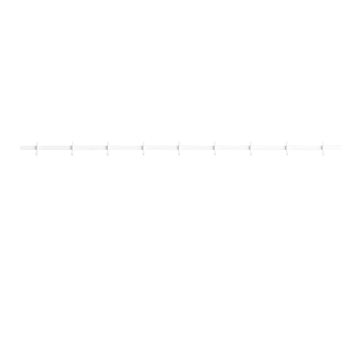 Relief knaggrekke, stor 123x4,7x5,2 Hvit