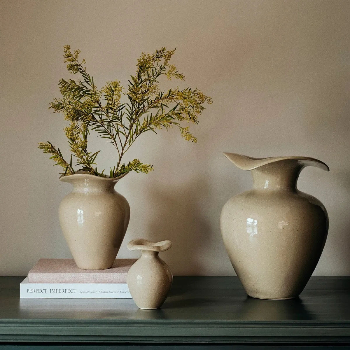 Florentina Vase S Beige Ø16 x H22,5