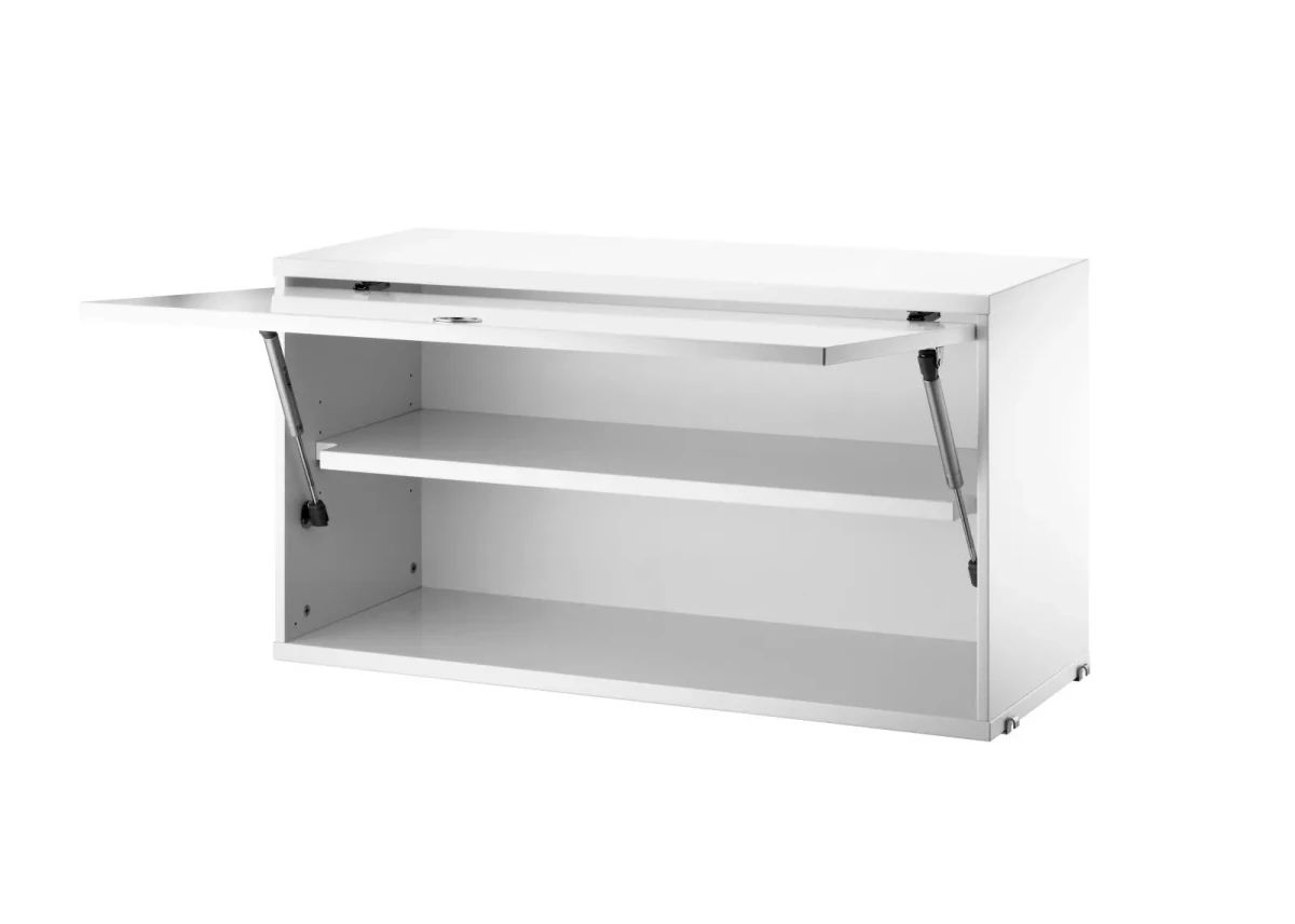 Skap med klaffedør 78x30x42 Hvit