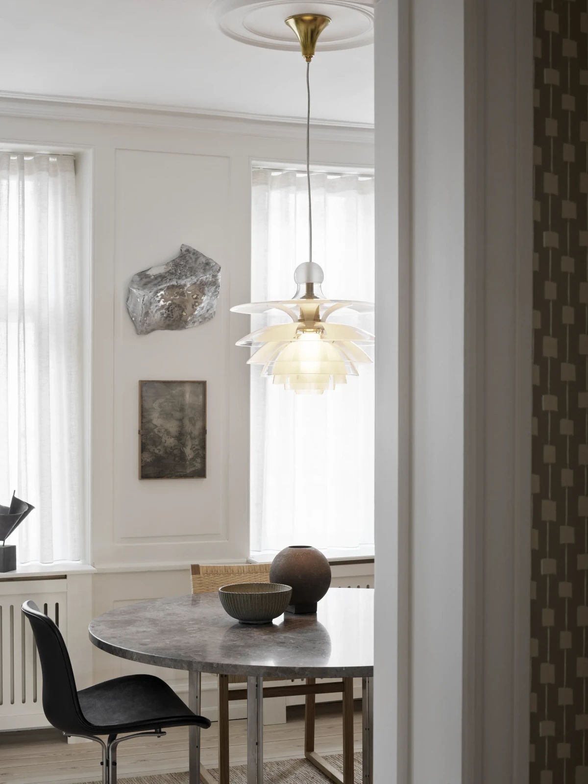 PH Septima – Clear and matt glass/brass