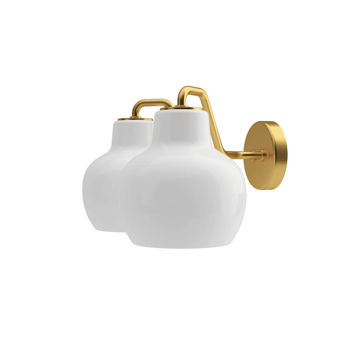 VL Ring Crown 2 Vegglampe – Brass/opal glass 2 2xE27 Uten ledning / Uten bryter