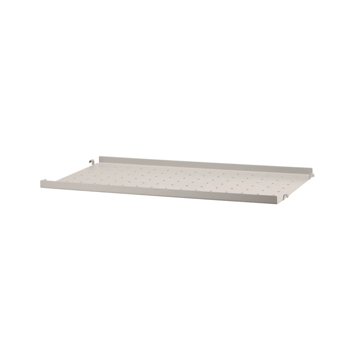 Metallhylle med lav kant 58x30x2 Beige
