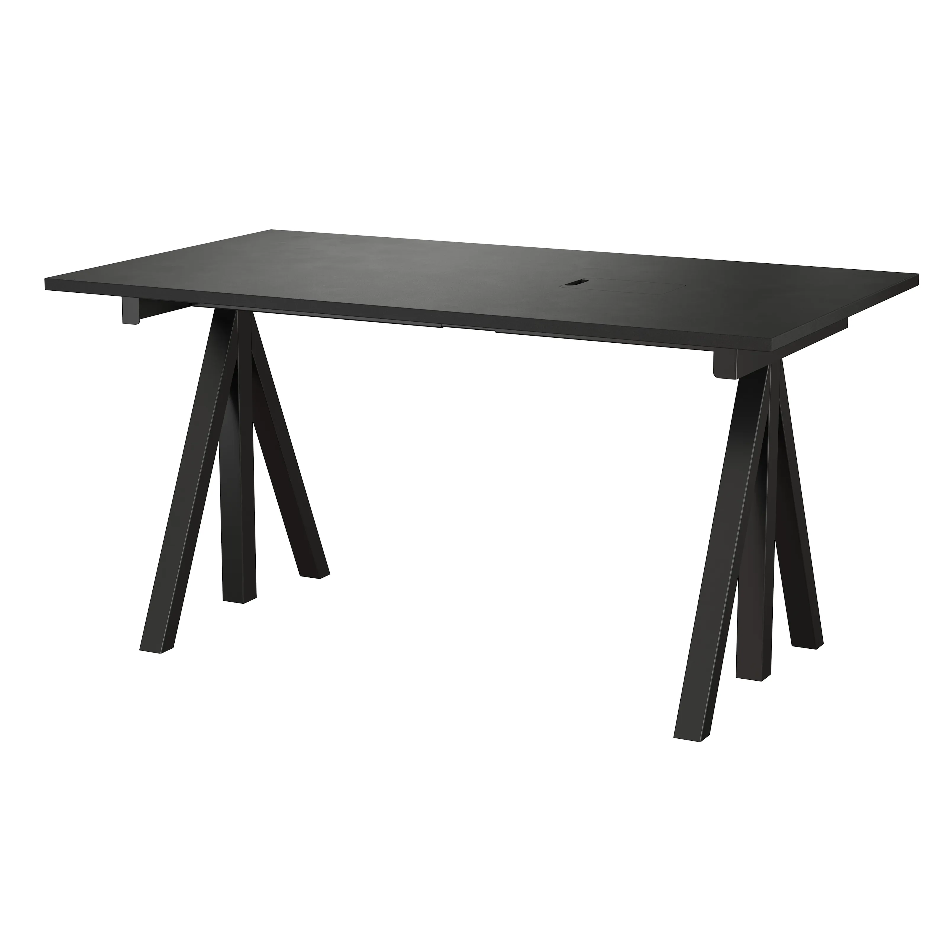 Arbeidsbord 140 x 78 svart – frittstående, arbeidsbord