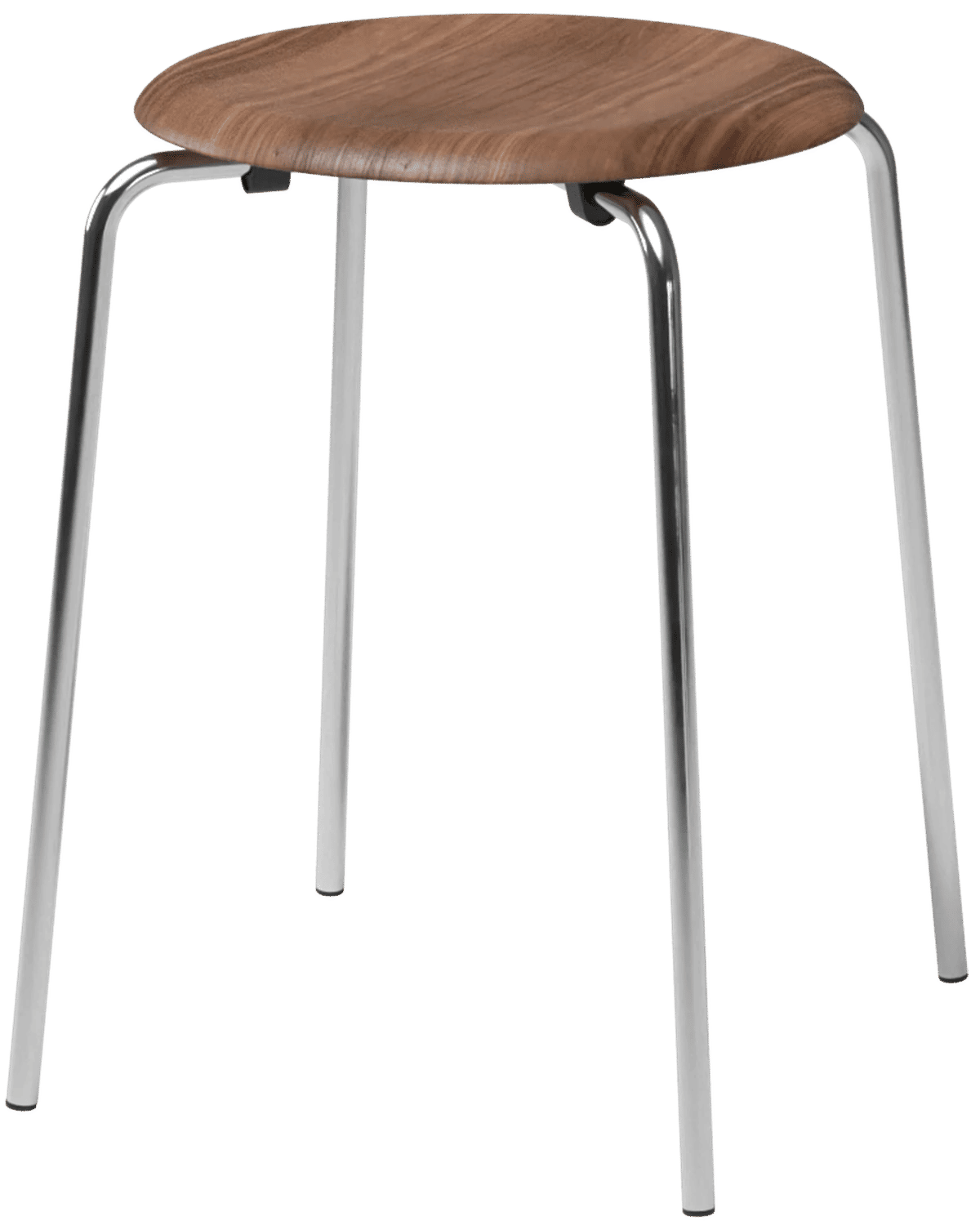 Dot, Stool, Valnøtt finer/Forkrommet stål