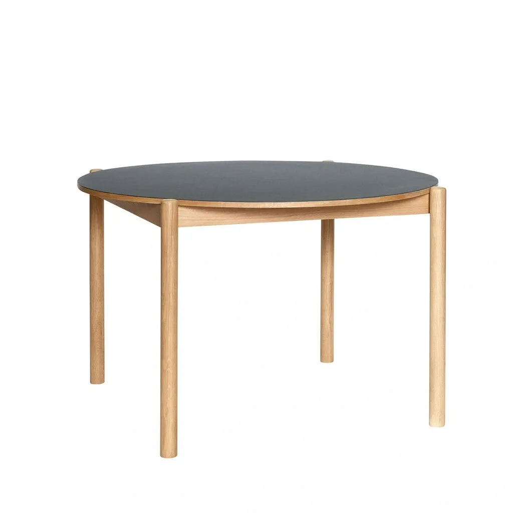 Oblique spisebord rund svart