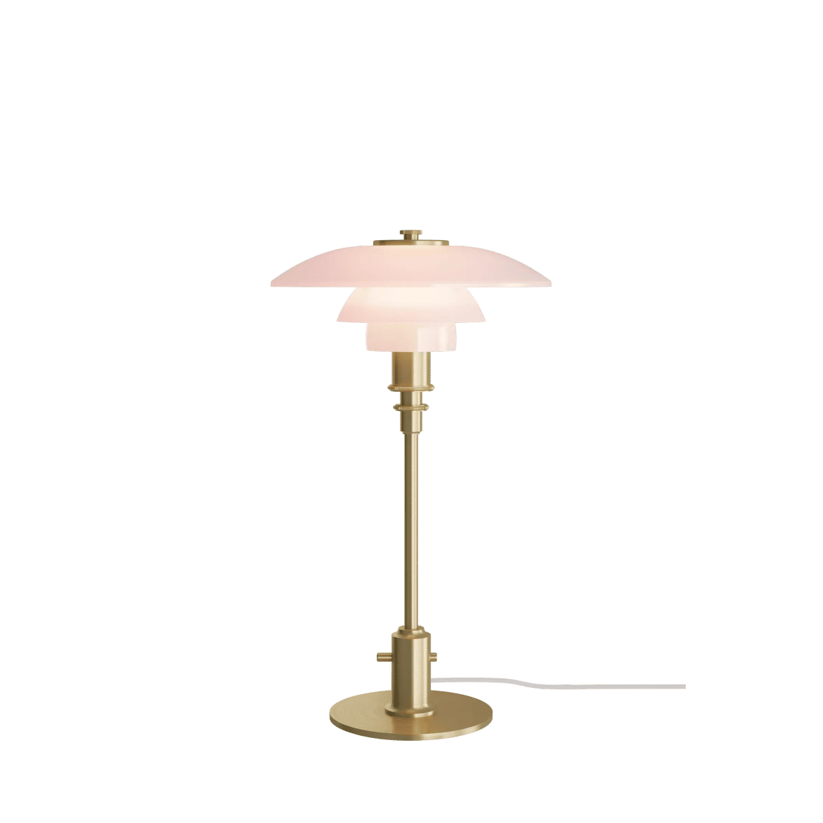 PH 2/1 Pale Rose Messing Bordlampe – Pale rose