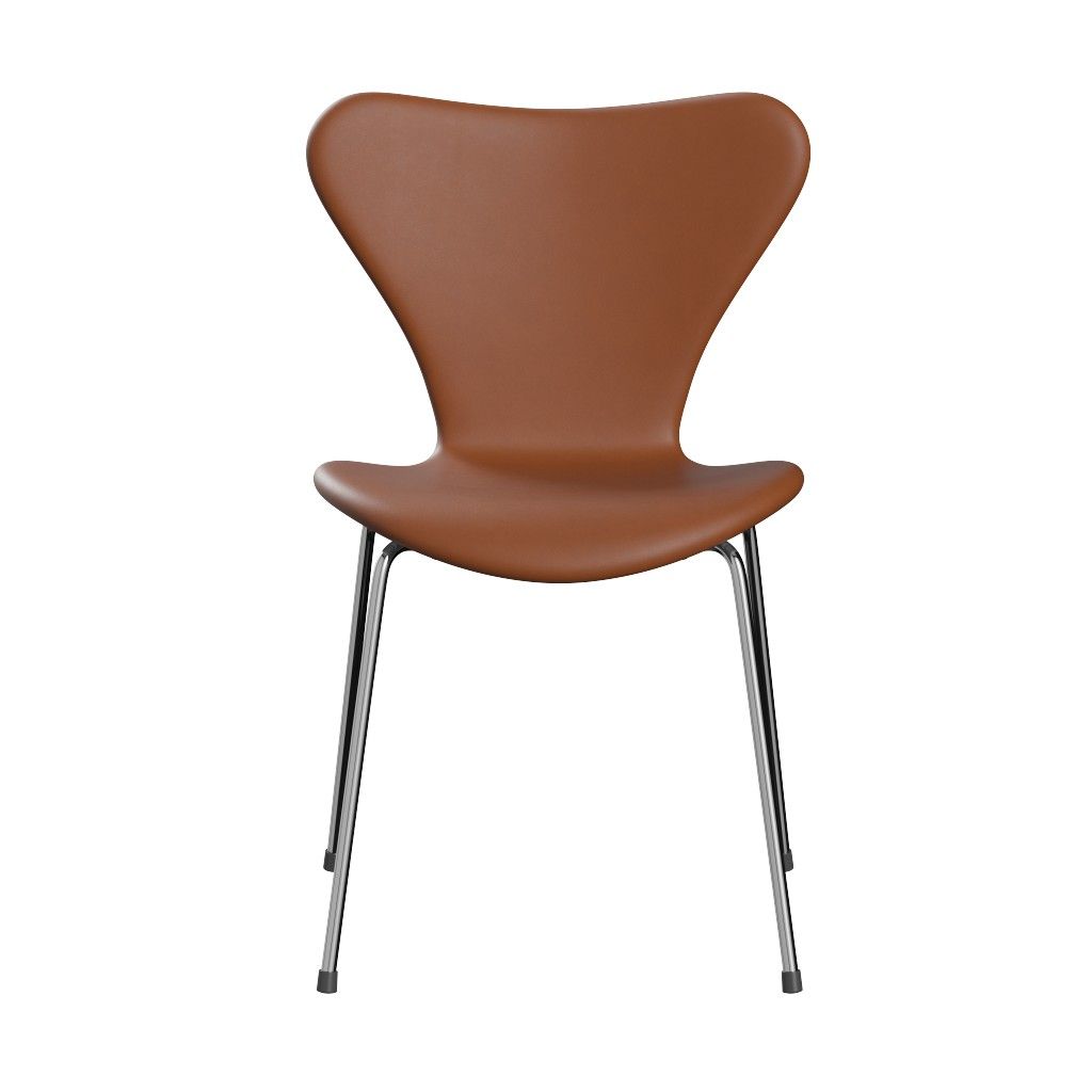 Serie 7™ 3107 Fullpolstret stol, Essential lær valnød, forkromet stålben