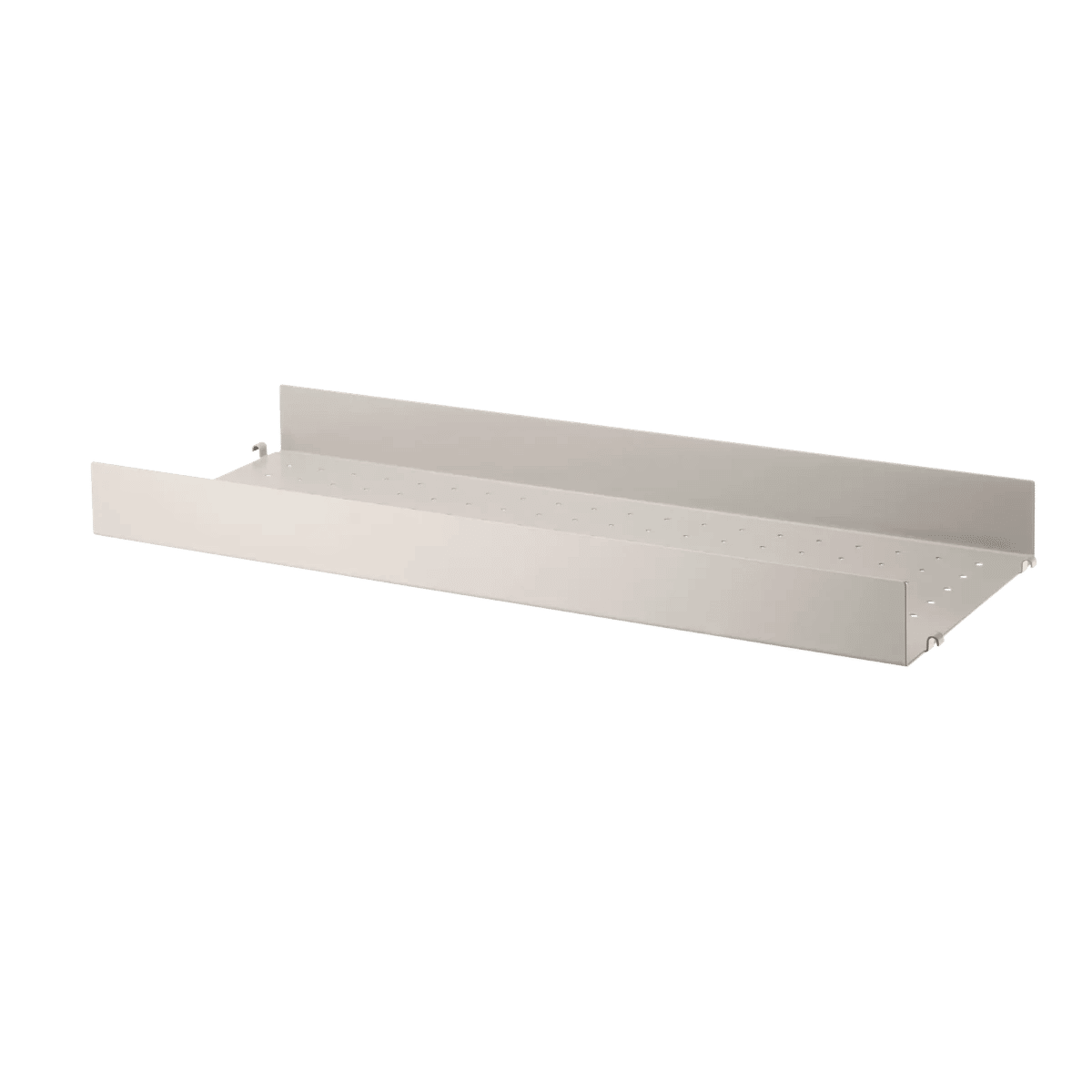 Metallhylle med høy kant 78x30x7 Beige