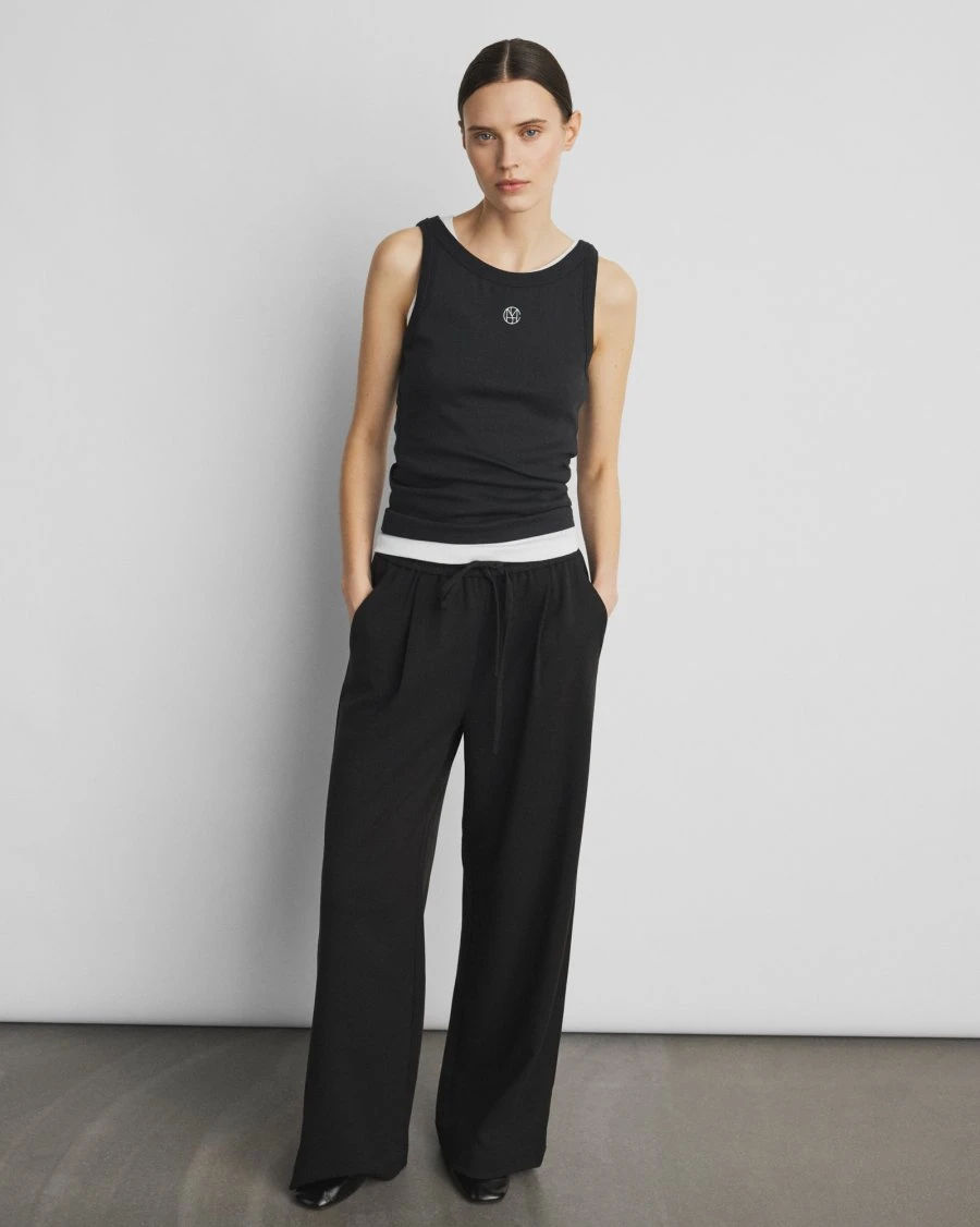 MSCHGubbe Rasmia Icon SL Top – B WHITE/BLACK / L/XL