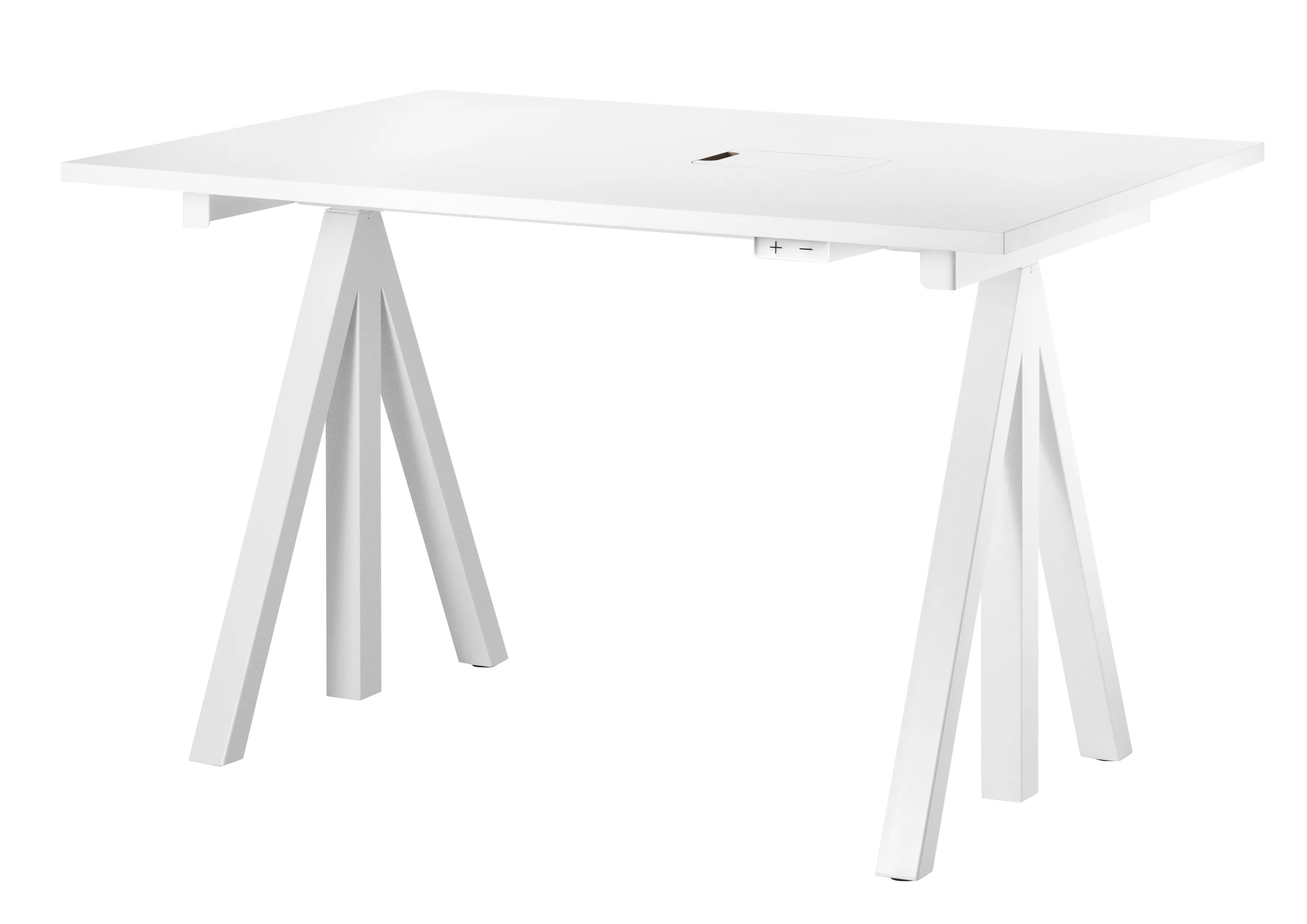 Høydejusterbart skrivebord 120x78 cm Hvit