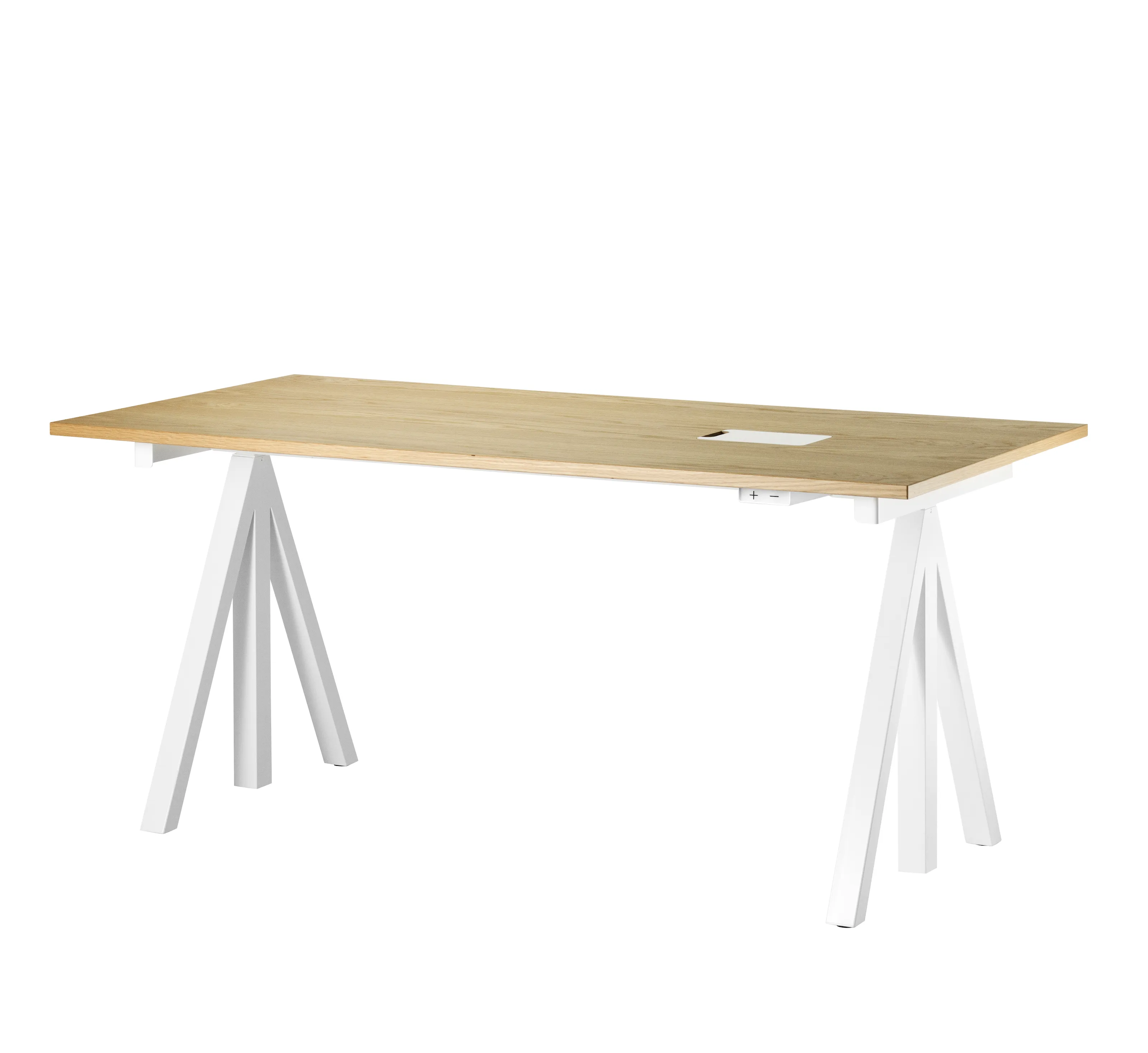 Høydejusterbart skrivebord 160x78 cm Eik