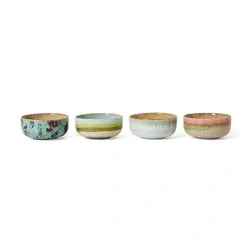 70s ceramics dessertskål, impression (sett av 4)