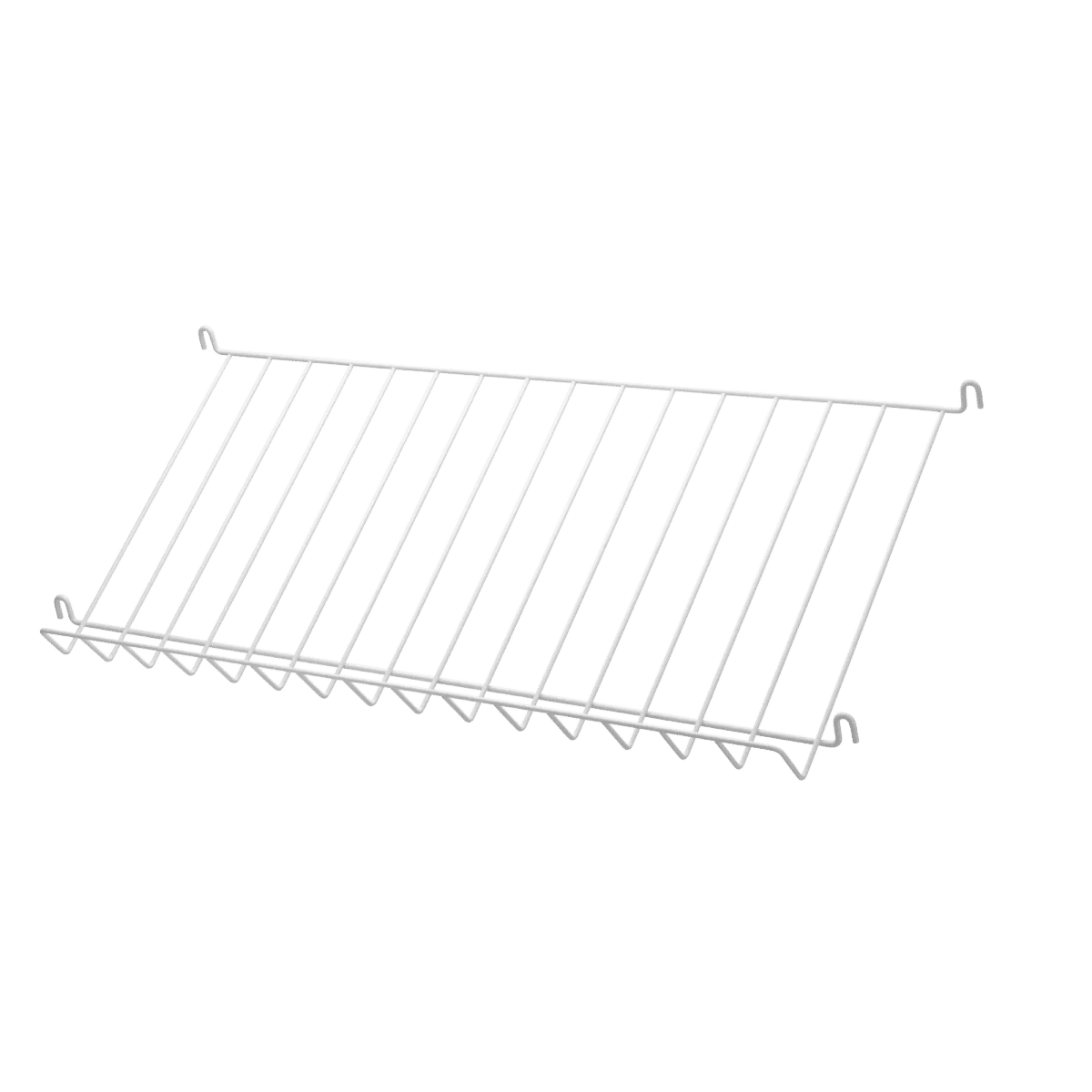 Tidsskrifthylle i metall 78x30x15 Hvit