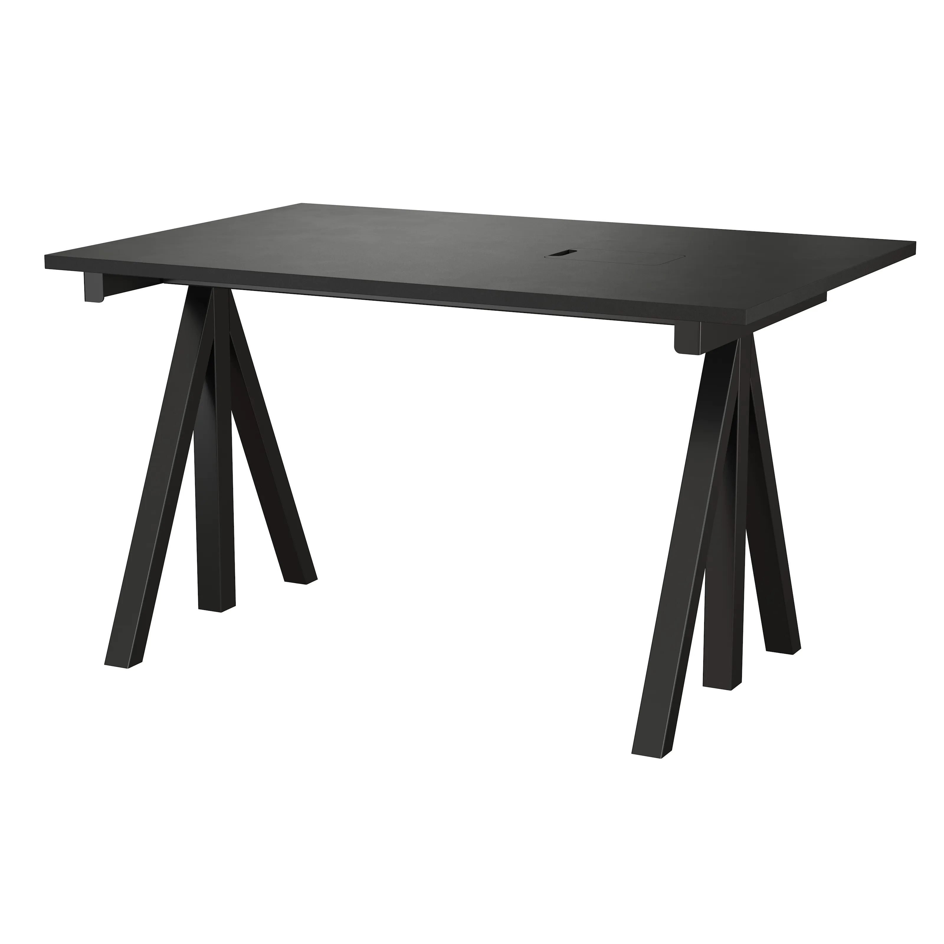 Arbeidsbord 120 x 78 svart – frittstående, arbeidsbord